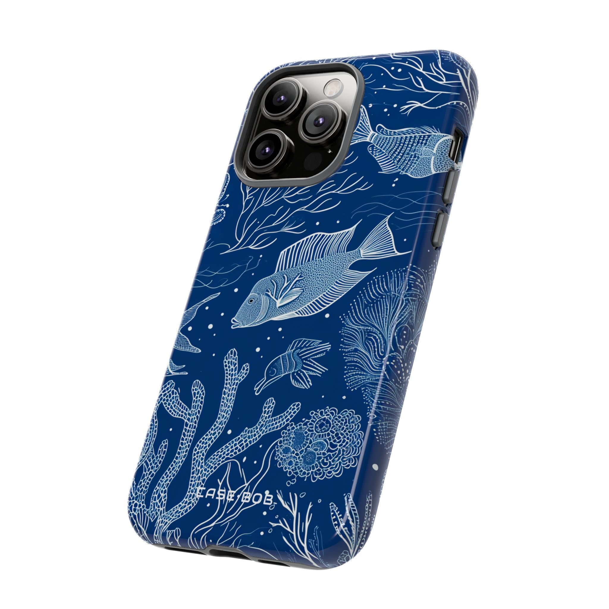 Navy Scale Reef iPhone 14 Pro Max Case - Tough