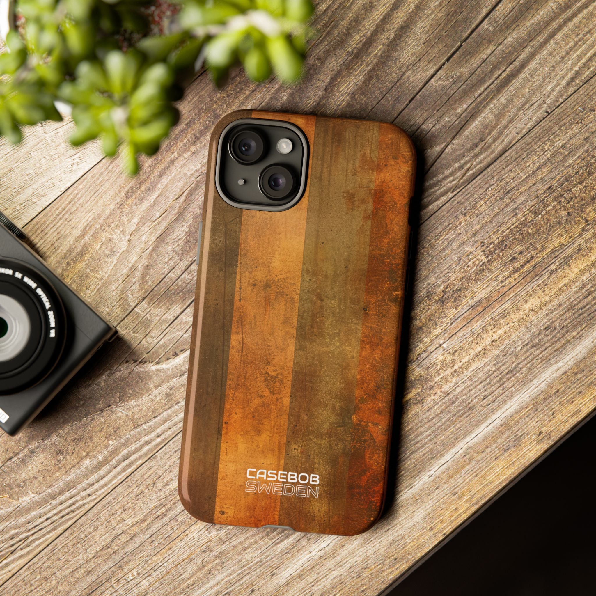 Rustic Striped Texture iPhone 15 - Tough