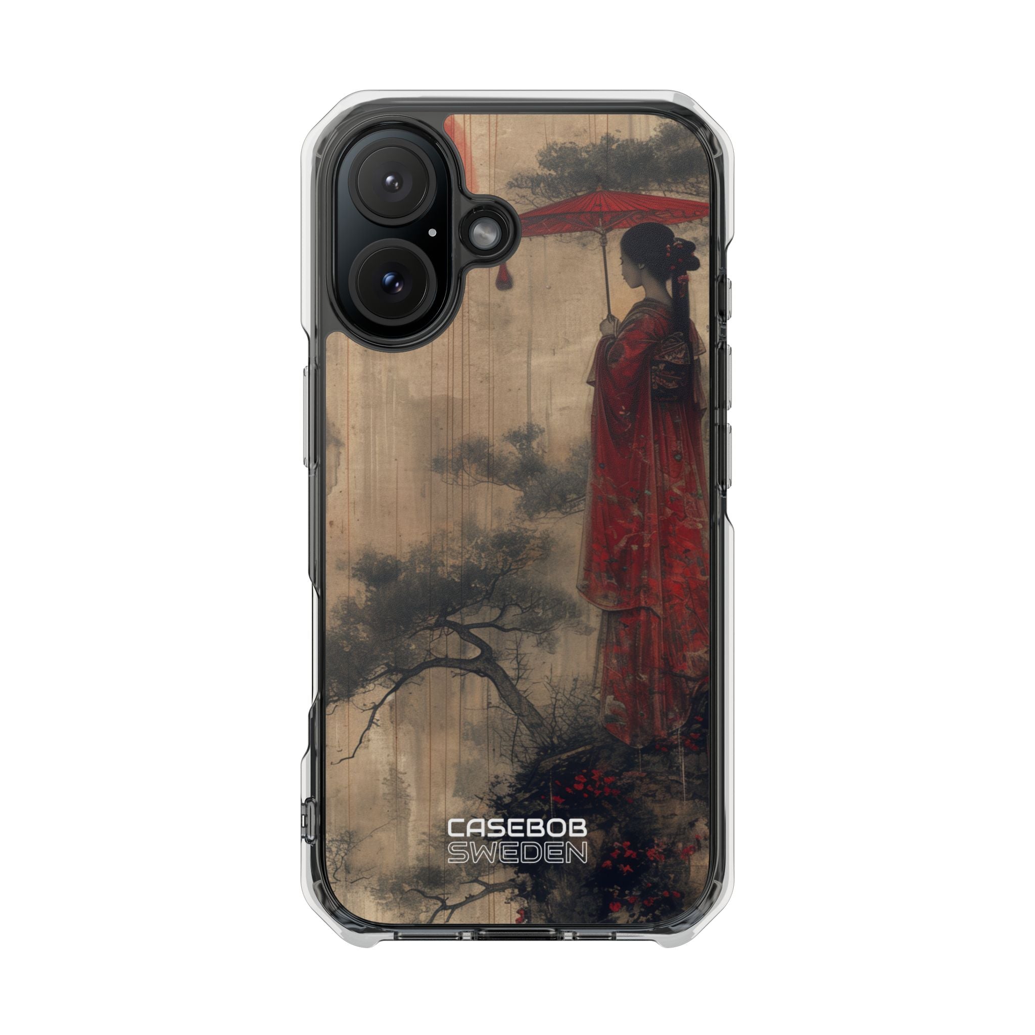 Crimson Umbrella Vista iPhone 16 - Impact Clear+