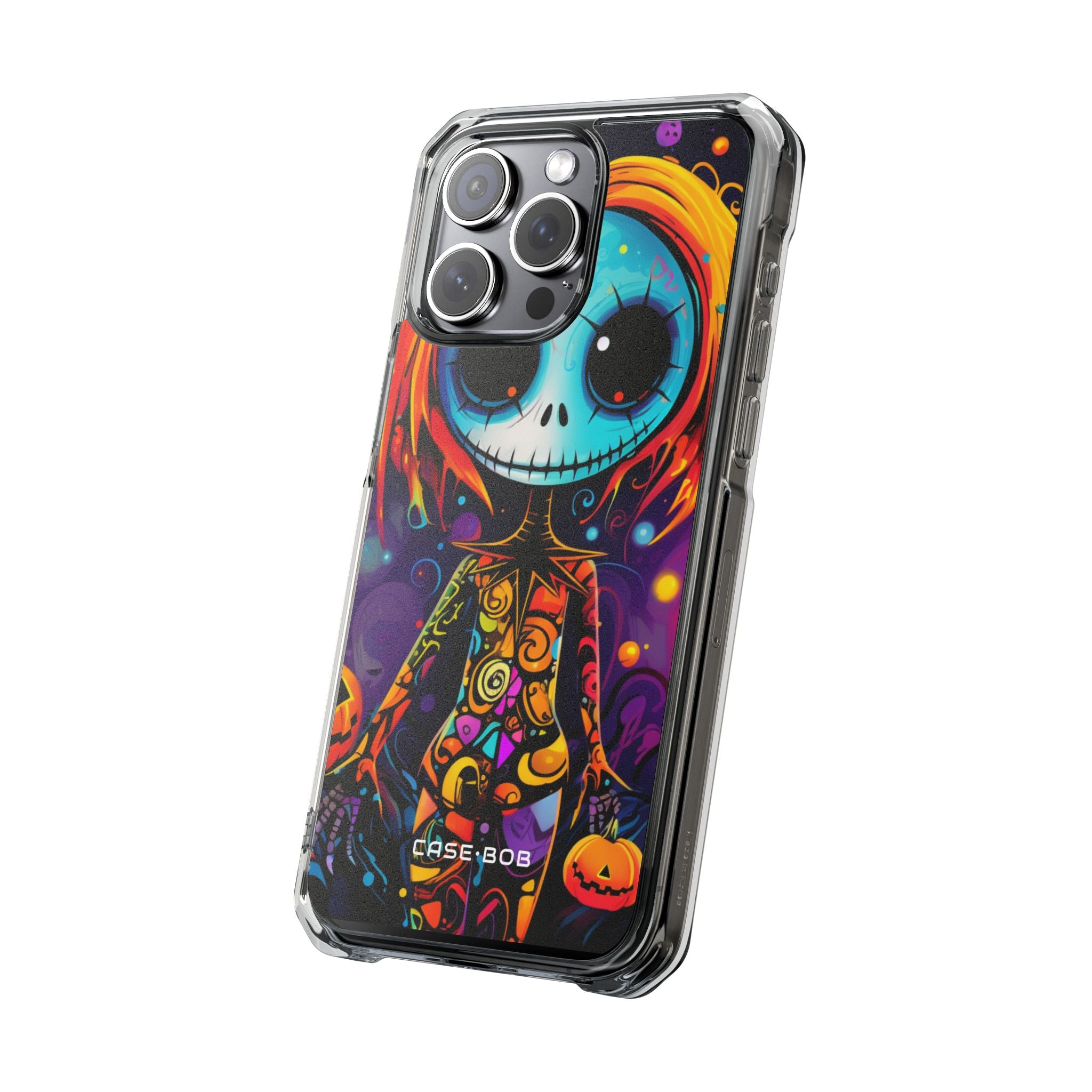 Blue Skull Swirl iPhone 15 Pro Max Case - Impact