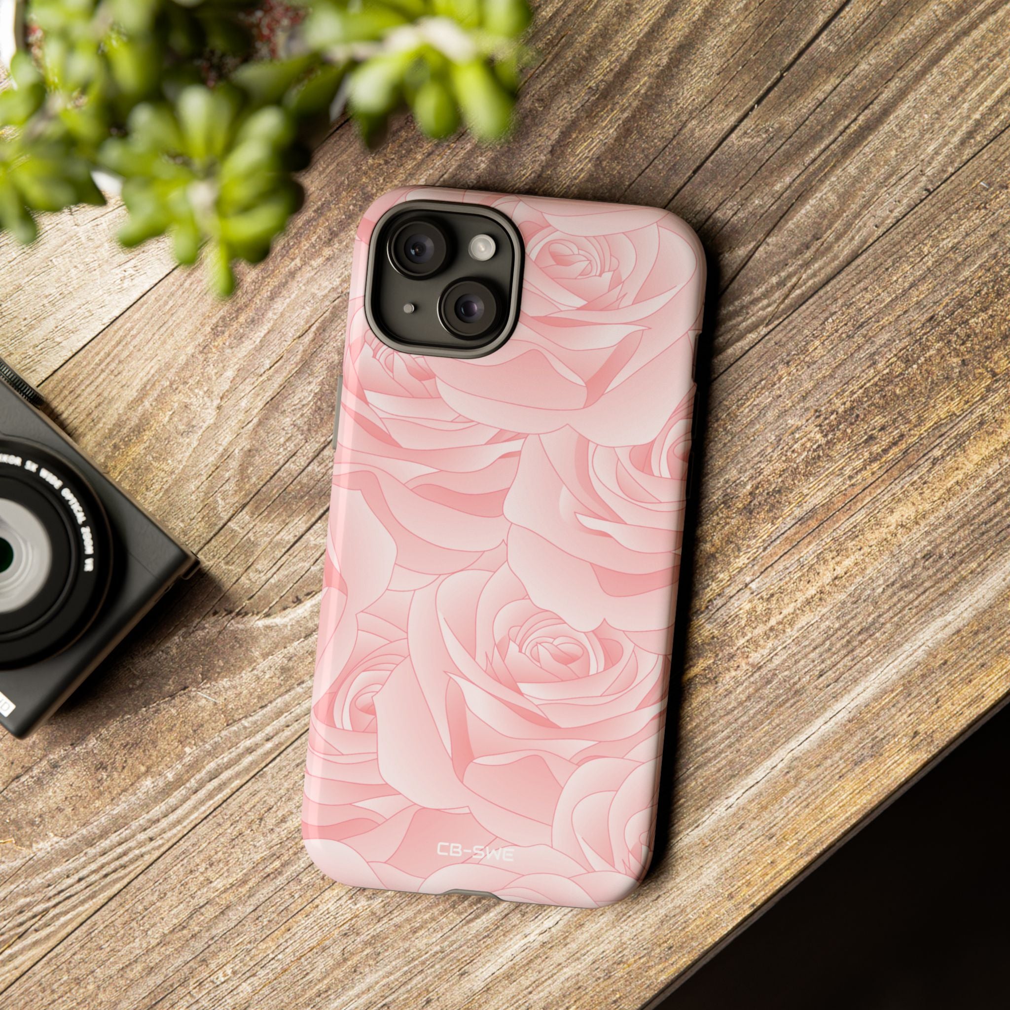 Elegant Pink Roses - iPhone Case