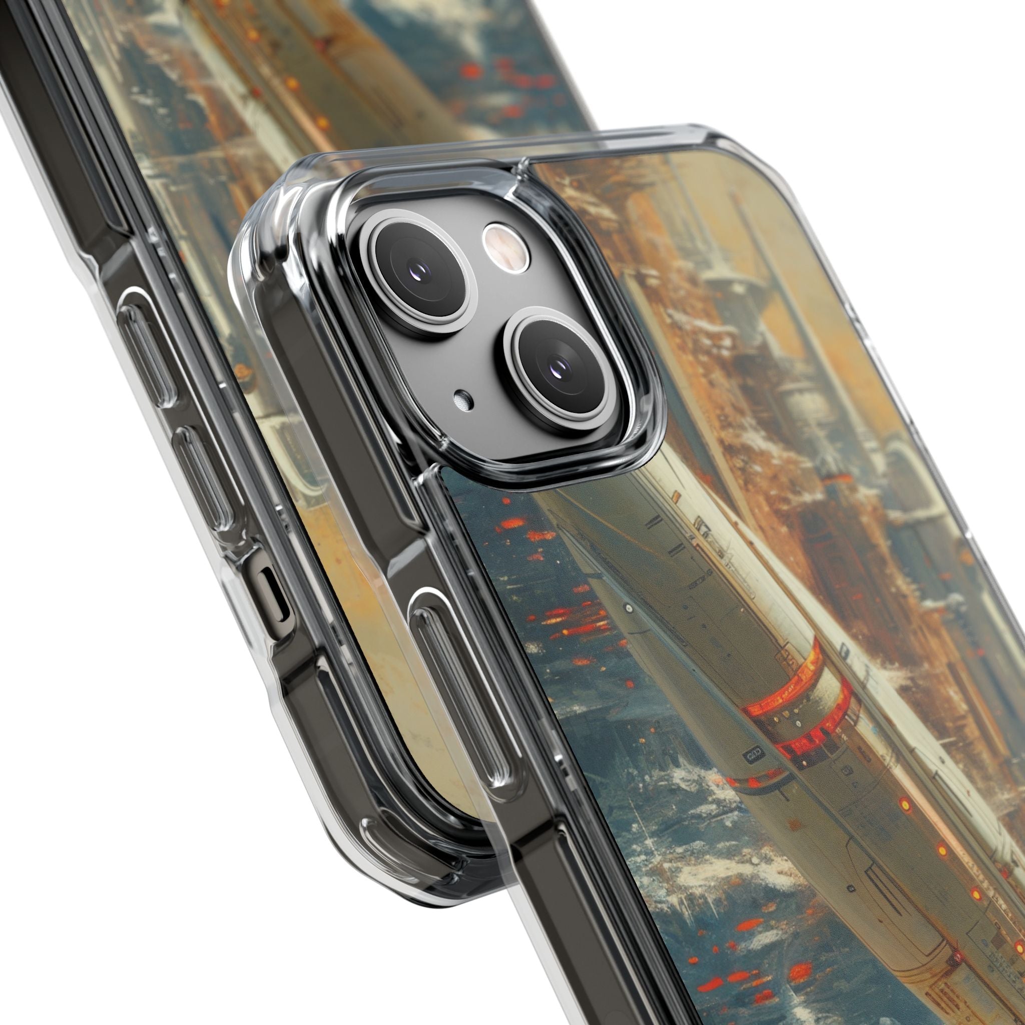 Futuristic Forest Voyage iPhone 14 - Impact Clear+