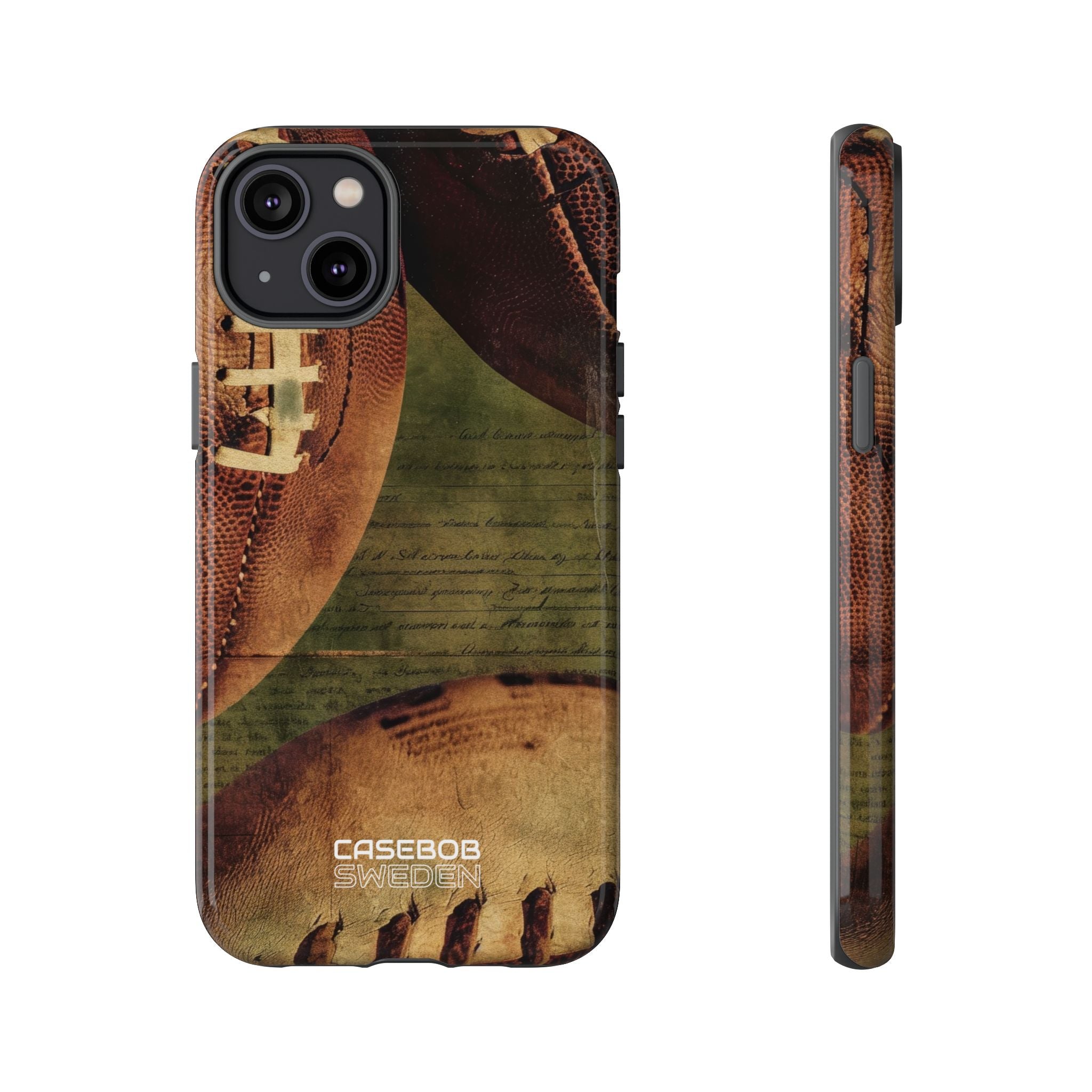Vintage fodboldteksturer iPhone 14 - Tough