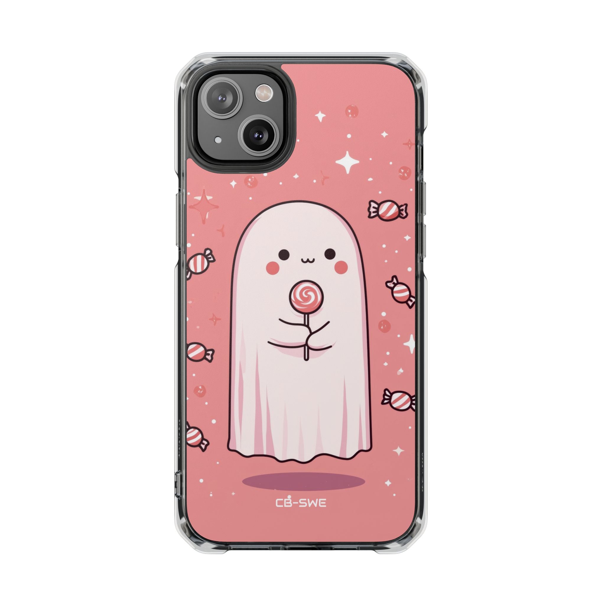 Cute Ghost Holds Candy iPhone Case - Impact