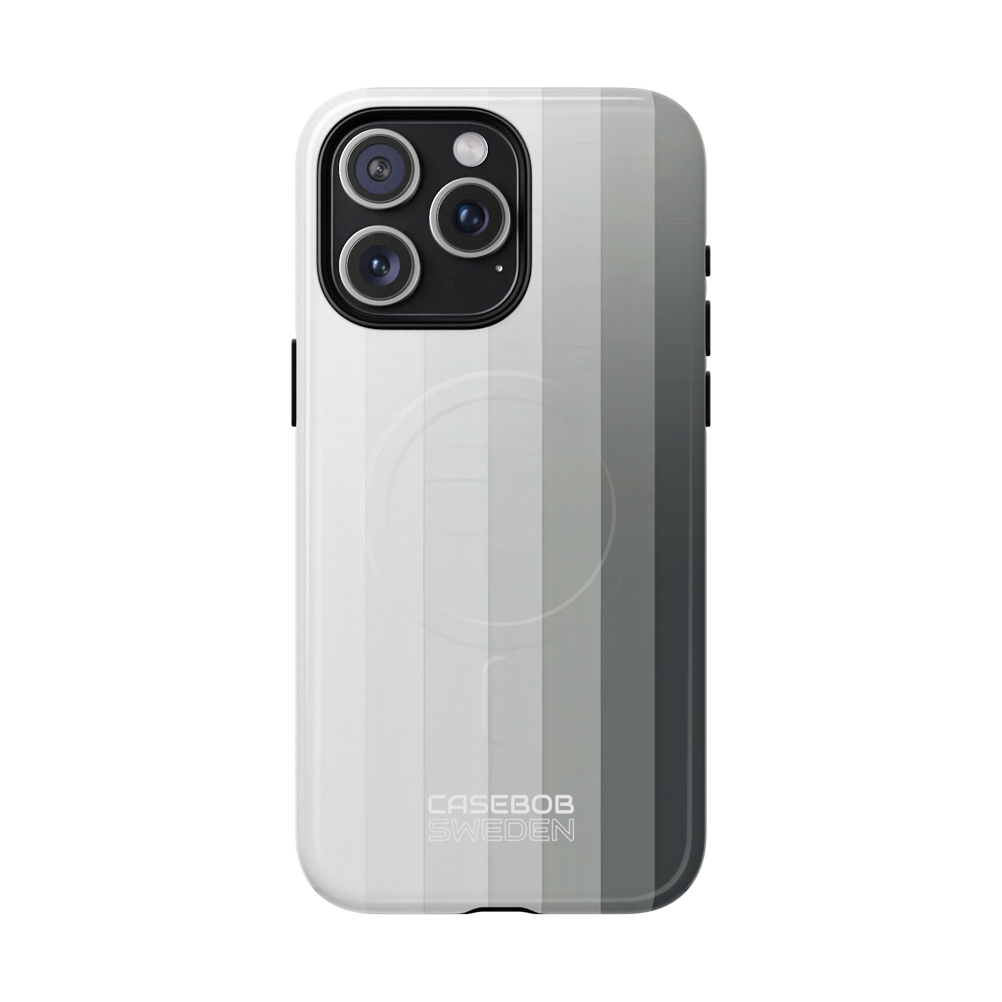 Silver Gradient Stripes iPhone 15 - Tough+
