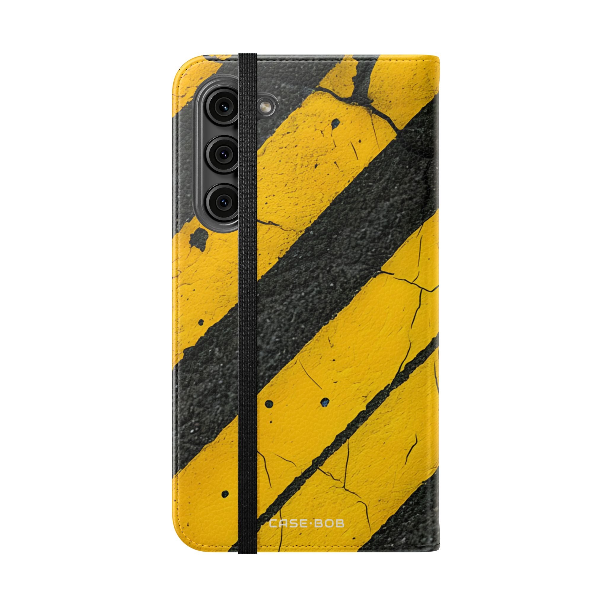 Yellow Stripes Distress - Samsung S23+ Case - Wallet