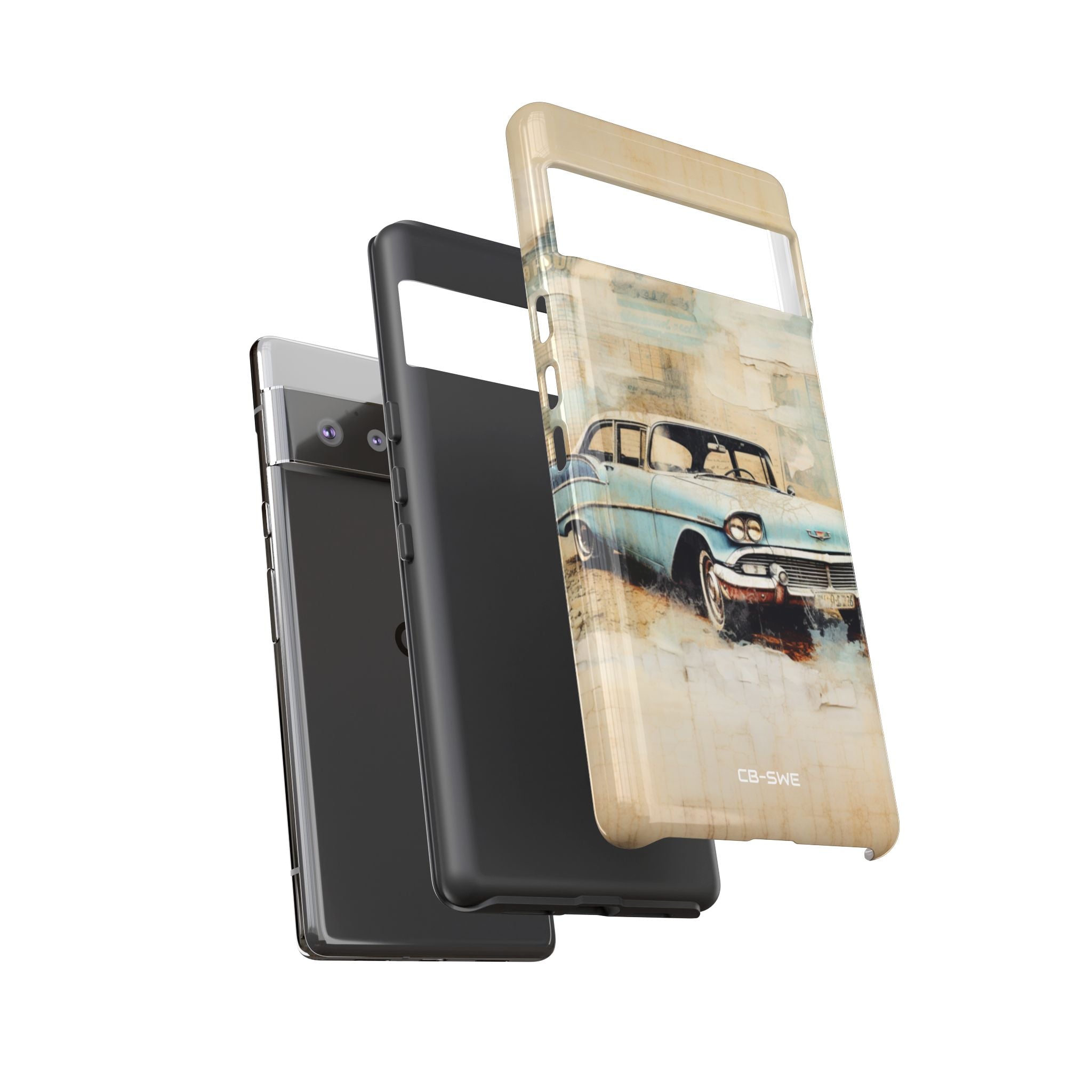 Vintage Car Collage - Google Pixel Case