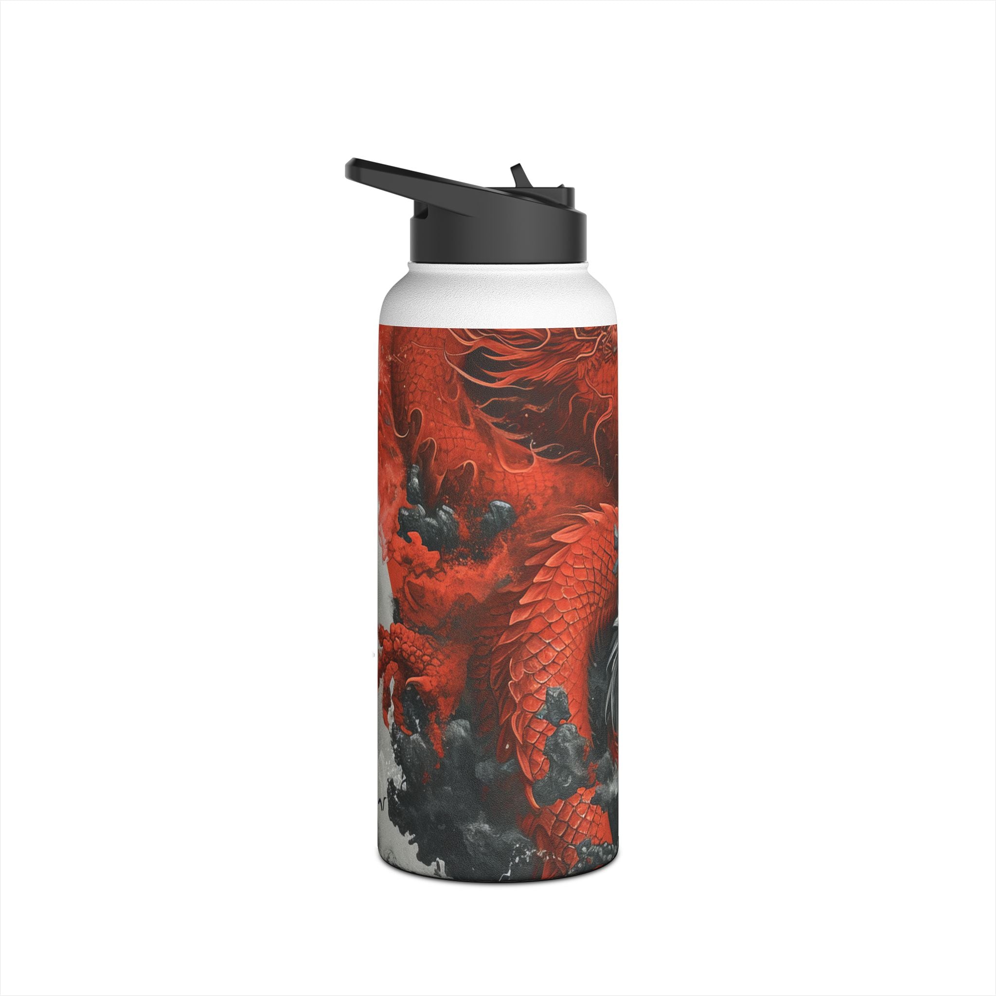 Twin Dragons Dance - Stainless Steel Water Bottle