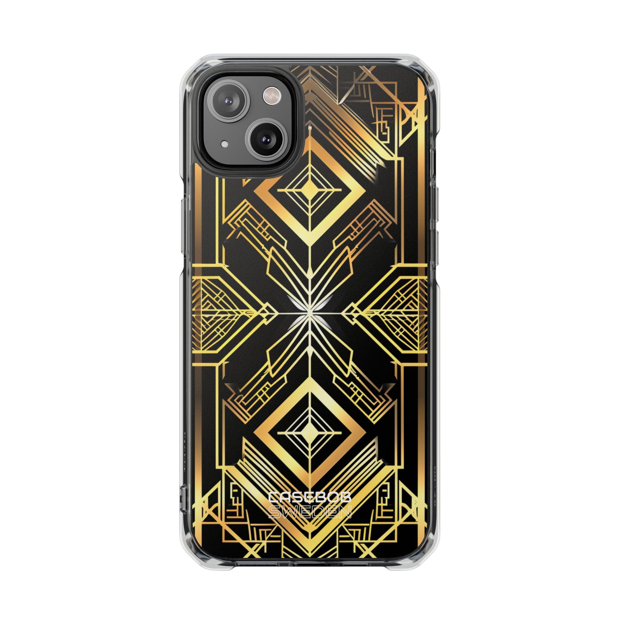 Golden Geometric Symphony iPhone 14 - Impact Clear+