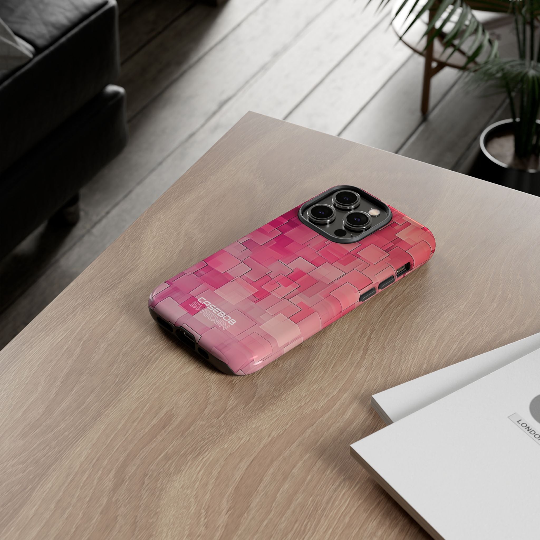 Layered Pink Geometry iPhone 14 - Tough