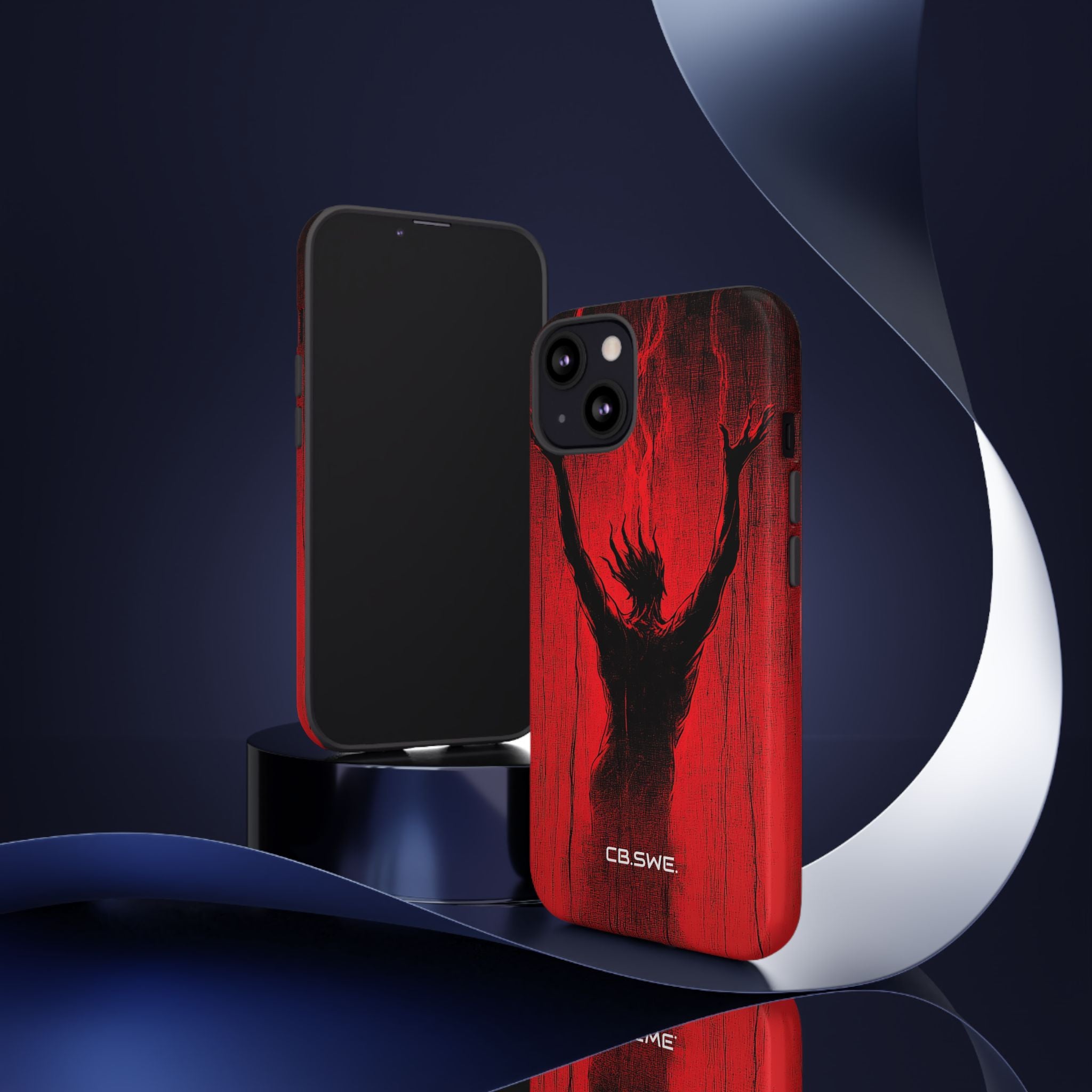 Dark Red Reflective Demons Arms Stre iPhone 13 - Tough