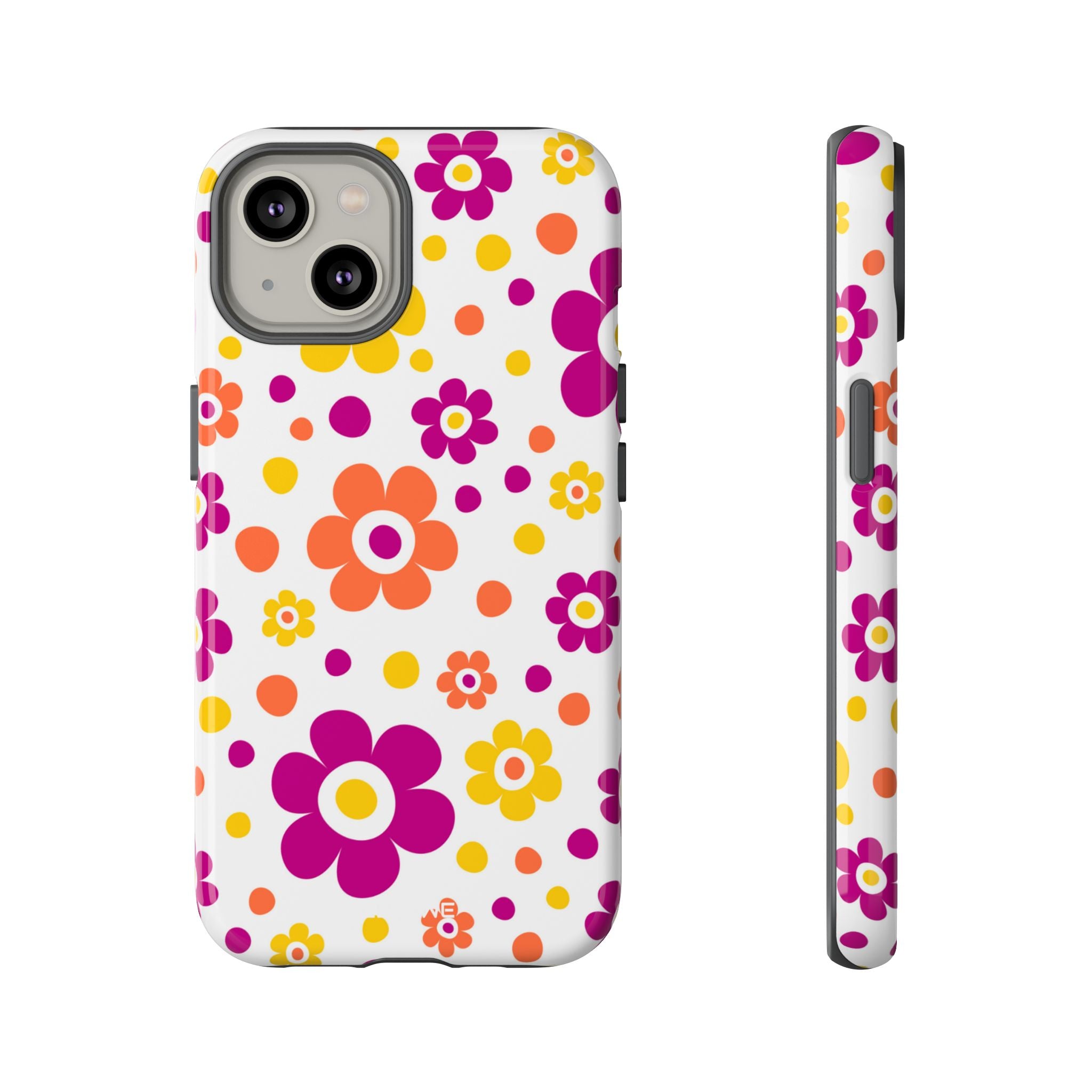 Retro Floral Playfulness - iPhone Case