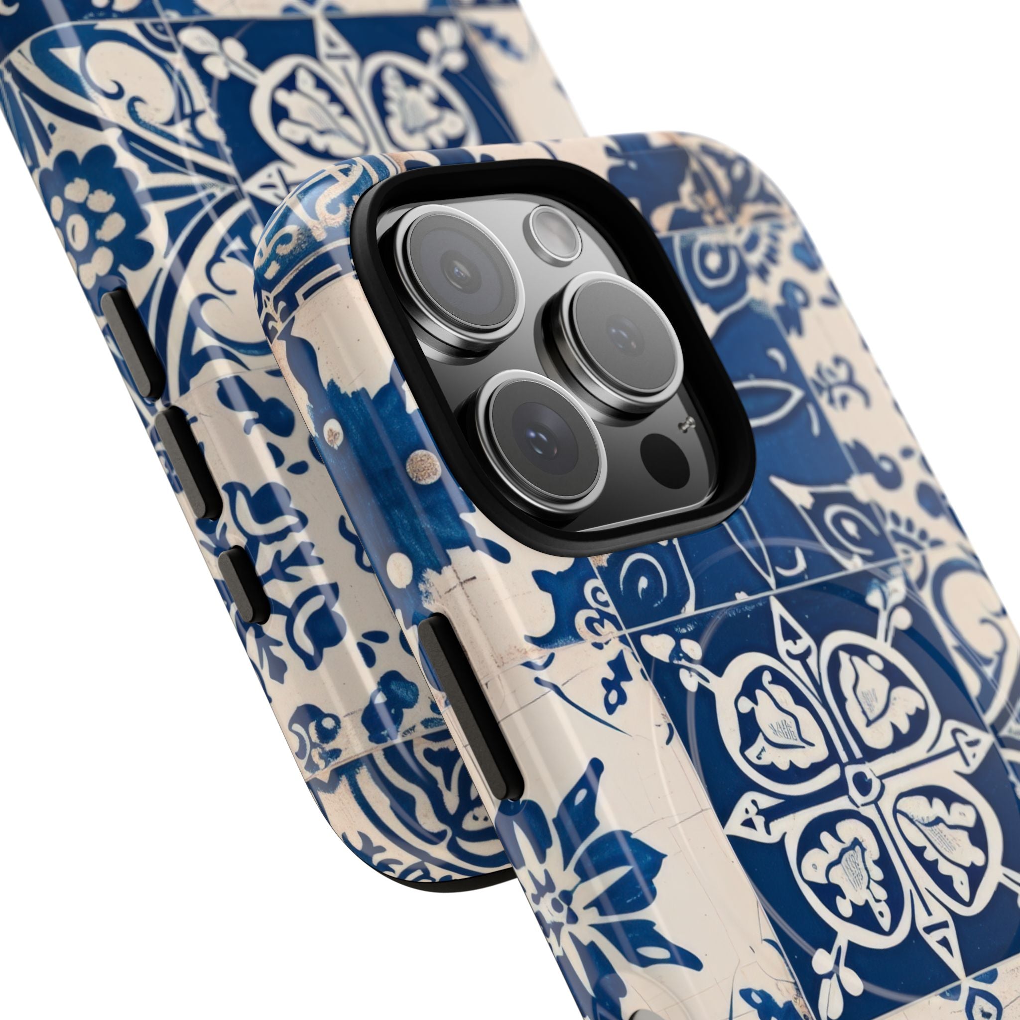 Ornate Blue Tiles iPhone 16 - Tough+