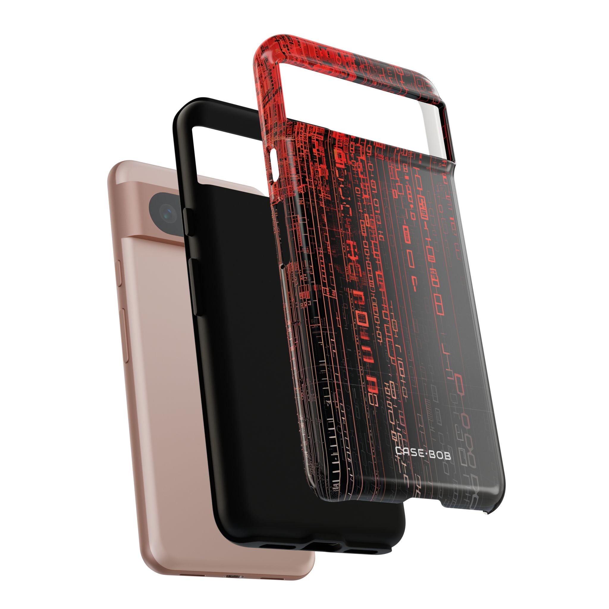 Crimson Glyphs Google Pixel 8 Case - Tough