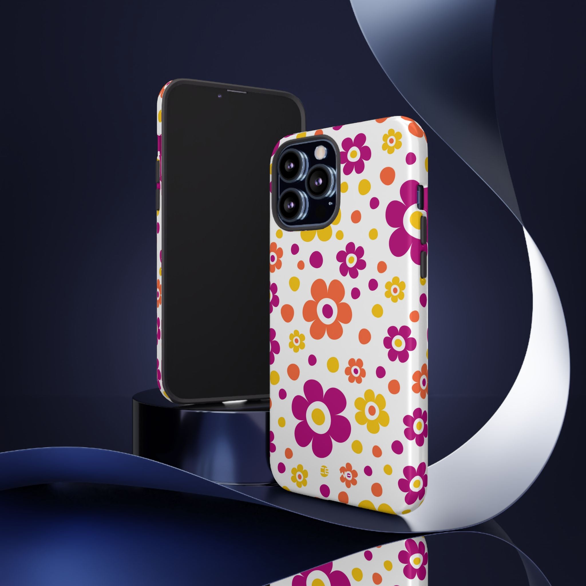 Retro Floral Playfulness - iPhone Case