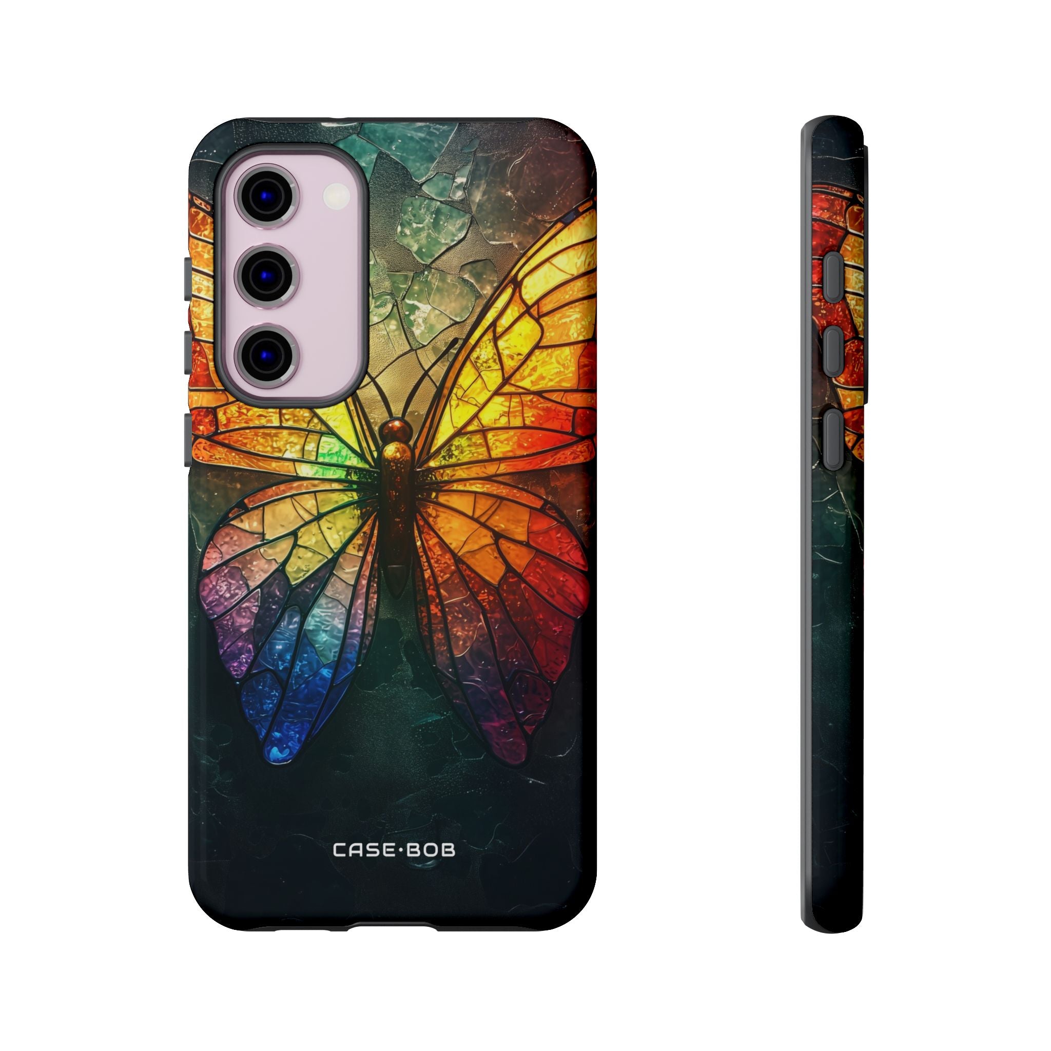 Stained Glass Butterfly Samsung S23 Plus Case - Tough