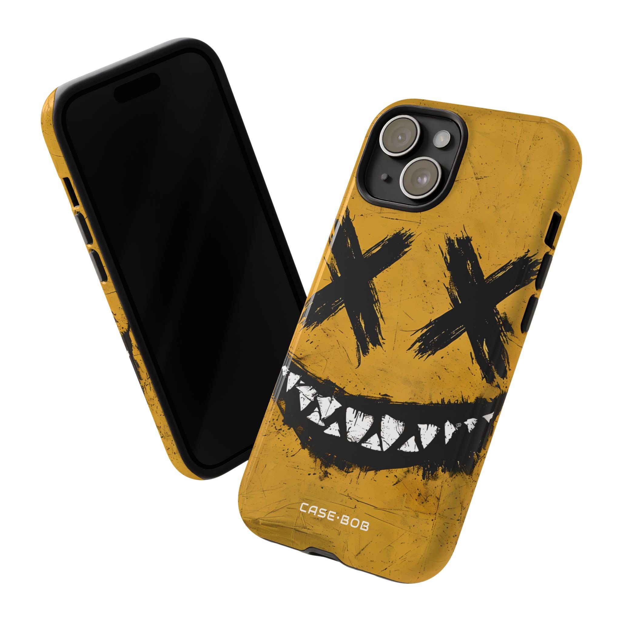 Jagged Smile Yellow iPhone 15 Case - Tough