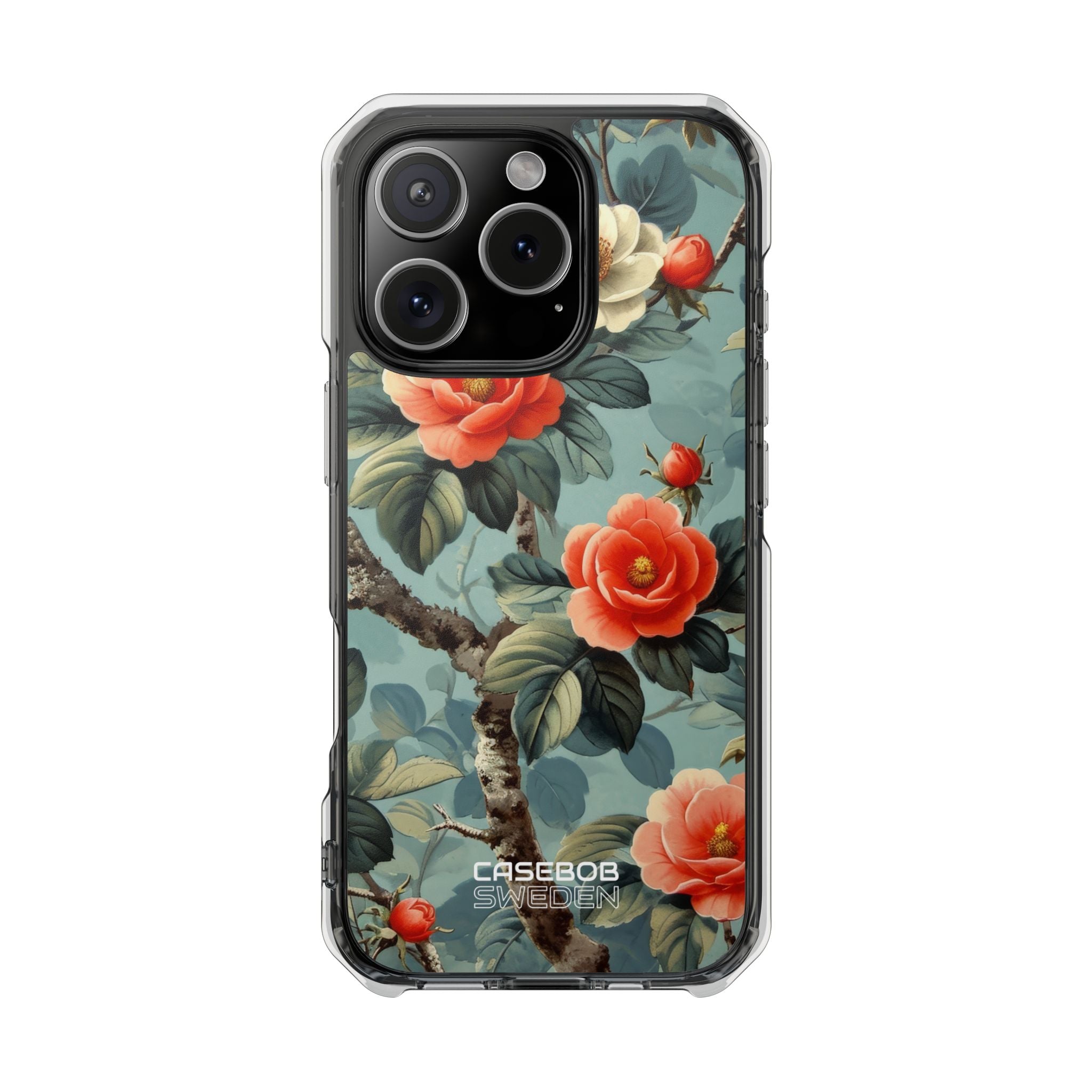 Coral Blossom Tapestry iPhone 16 - Impact Clear+