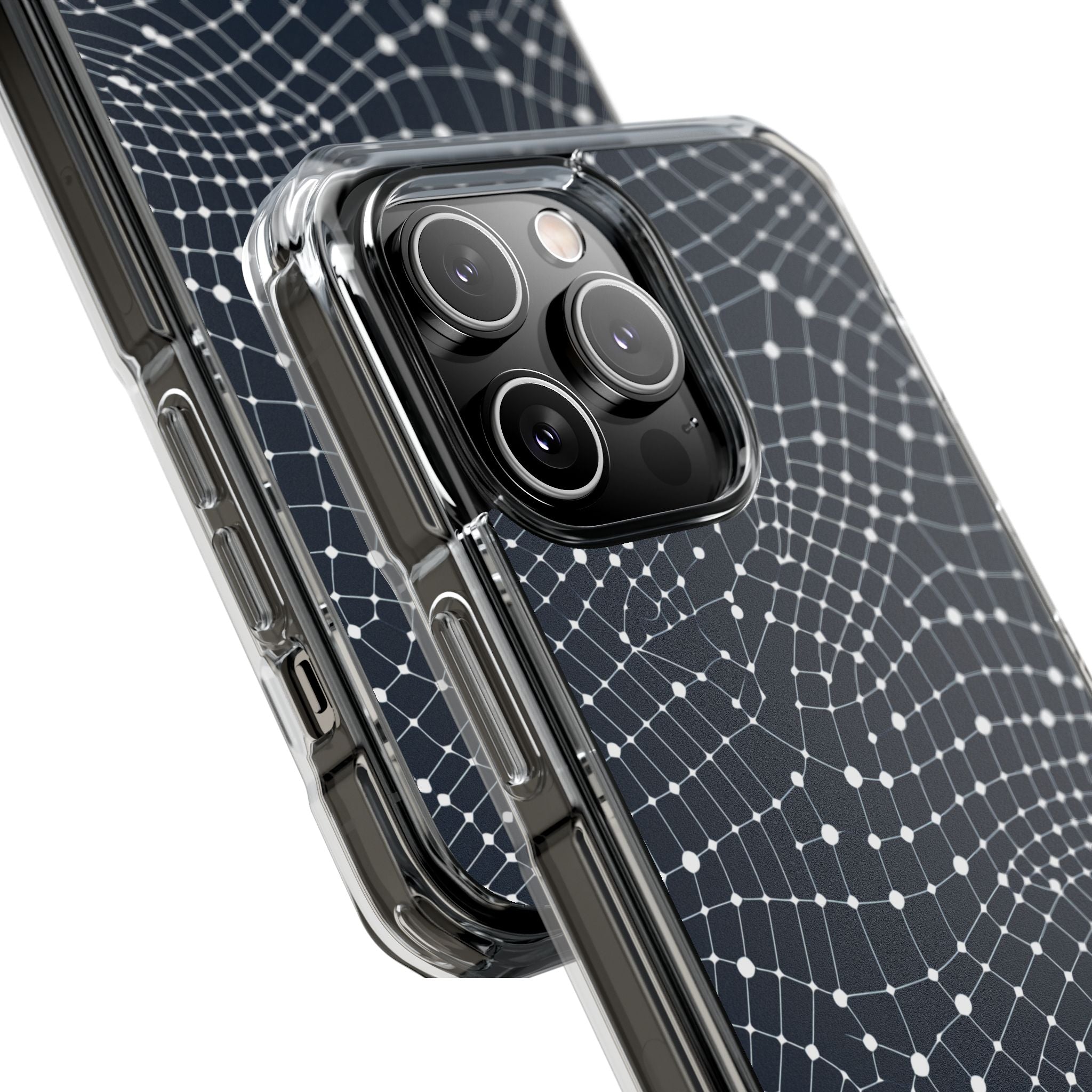 Warped Grid Web iPhone 14 - Impact Clear+