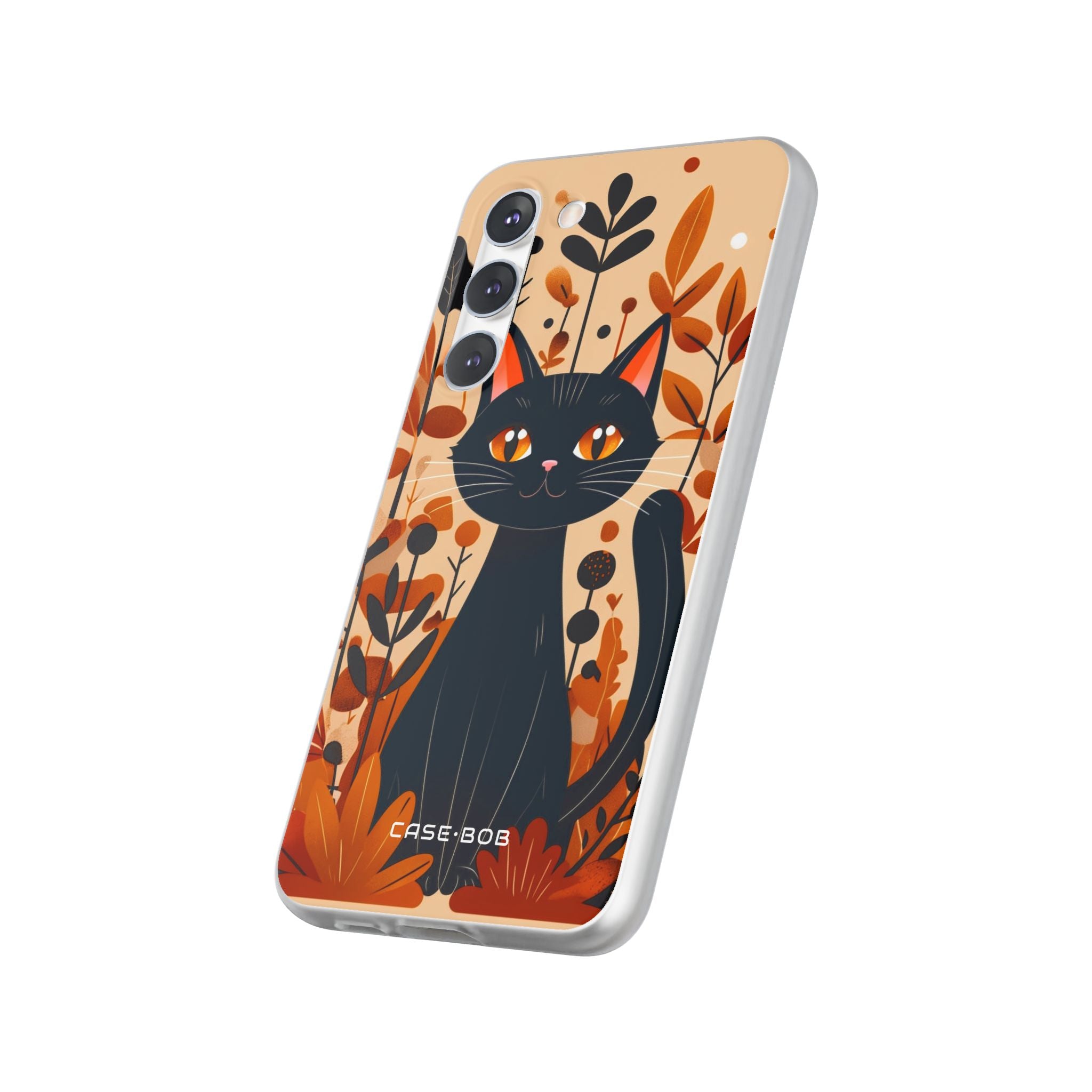 Black Cat Glow Samsung S23 Plus Case - Soft