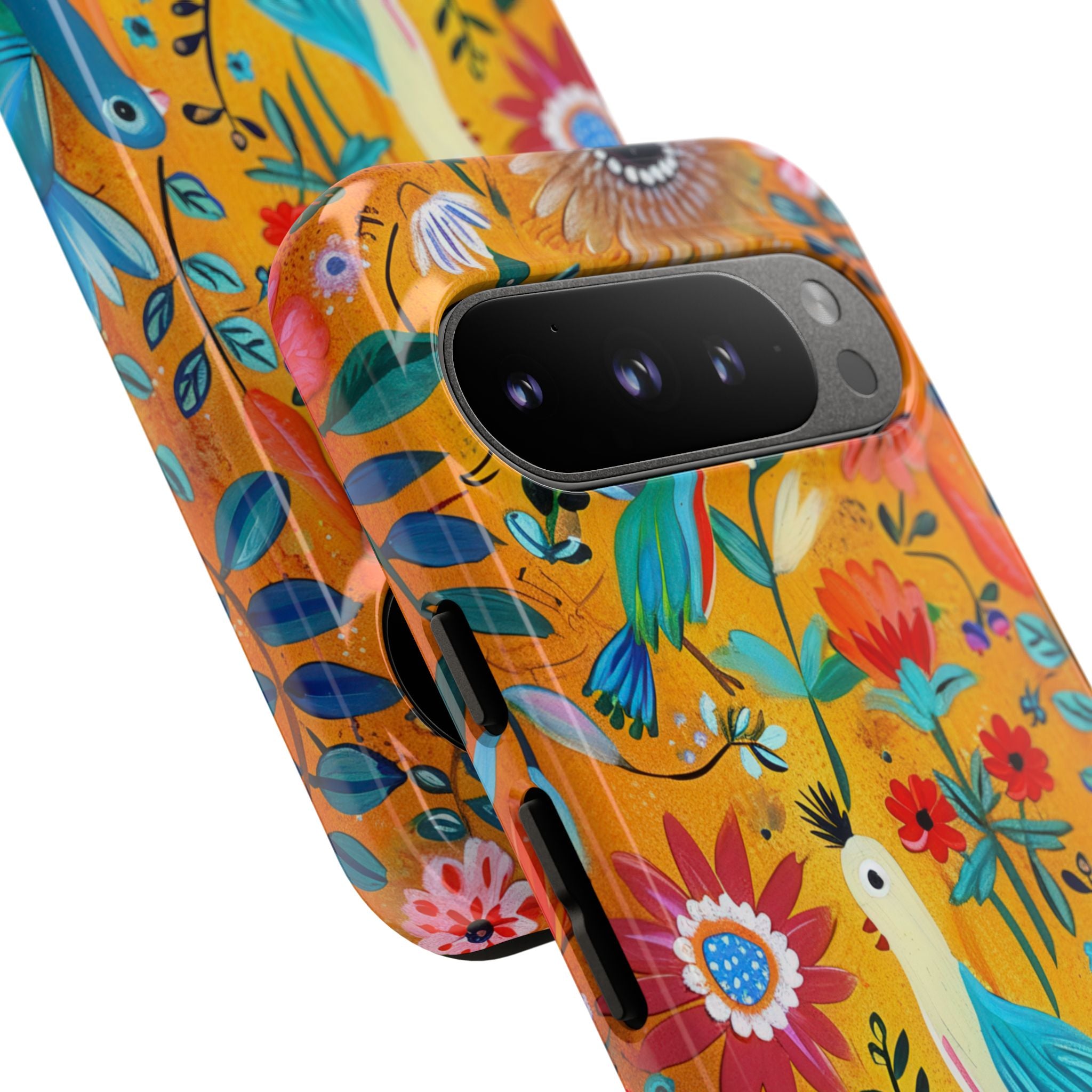 Colorful Birds Bloom Google Pixel 9 Pro Case - Tough