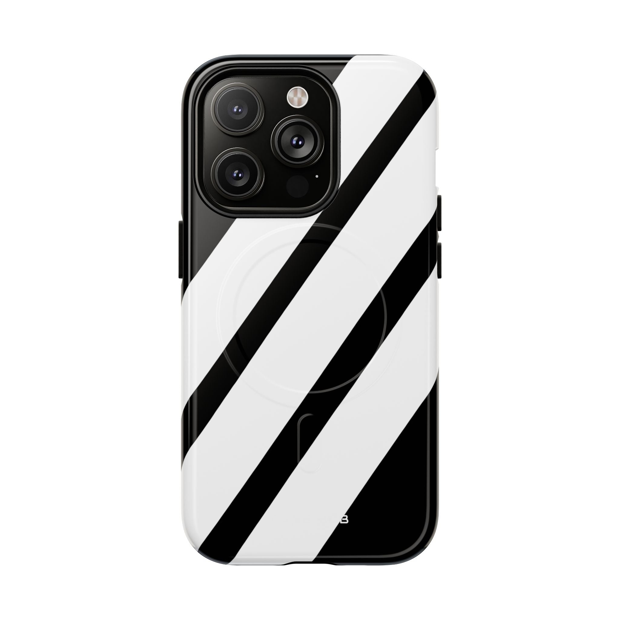 Diagonal Bands Noir iPhone 14 Pro Case - Tough+