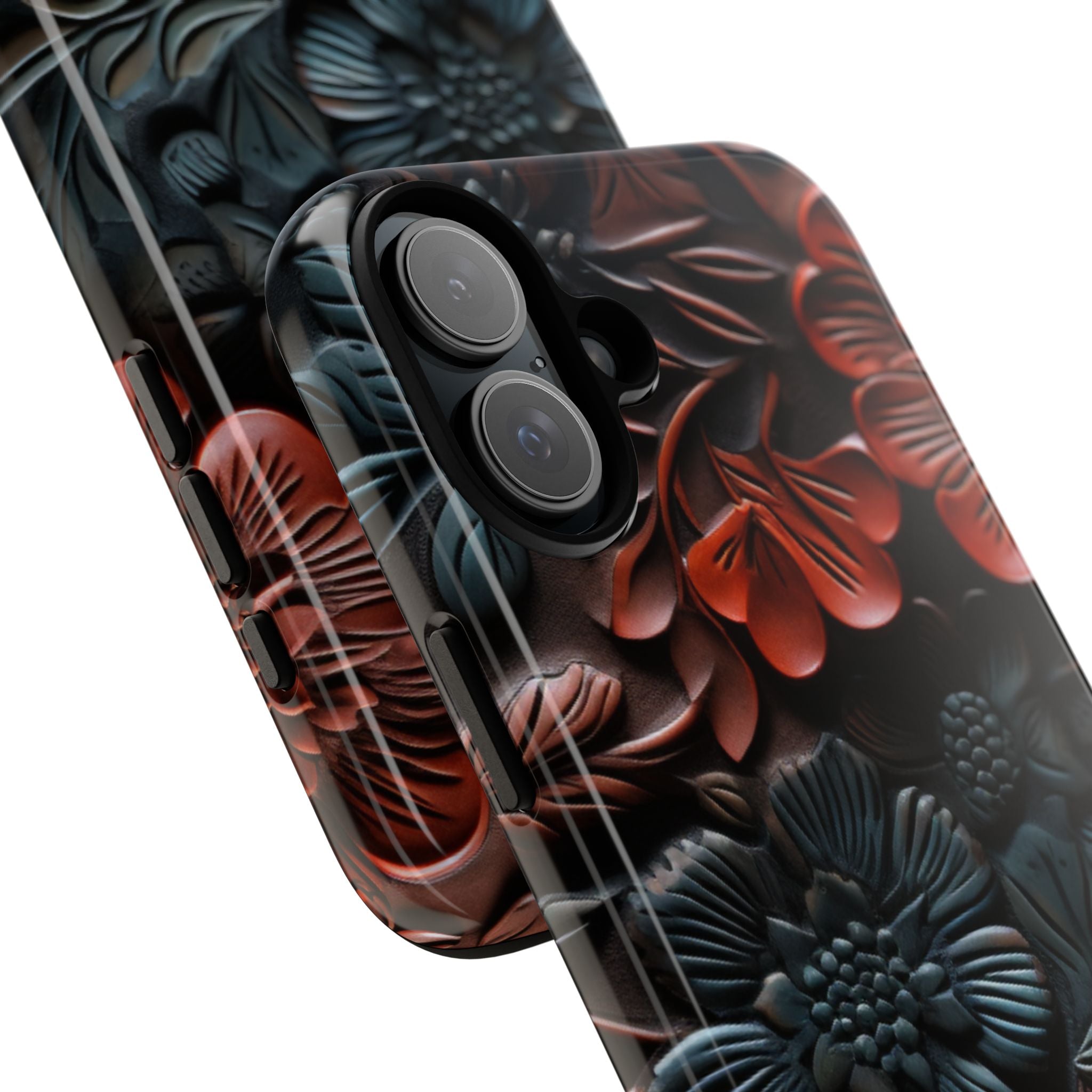 Sculpted Floral Elegance - iPhone Case