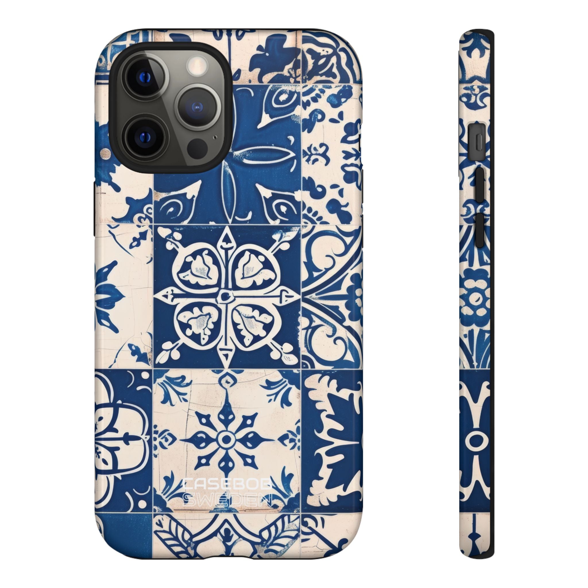 Ornate Blue Tiles iPhone 12 - Tough