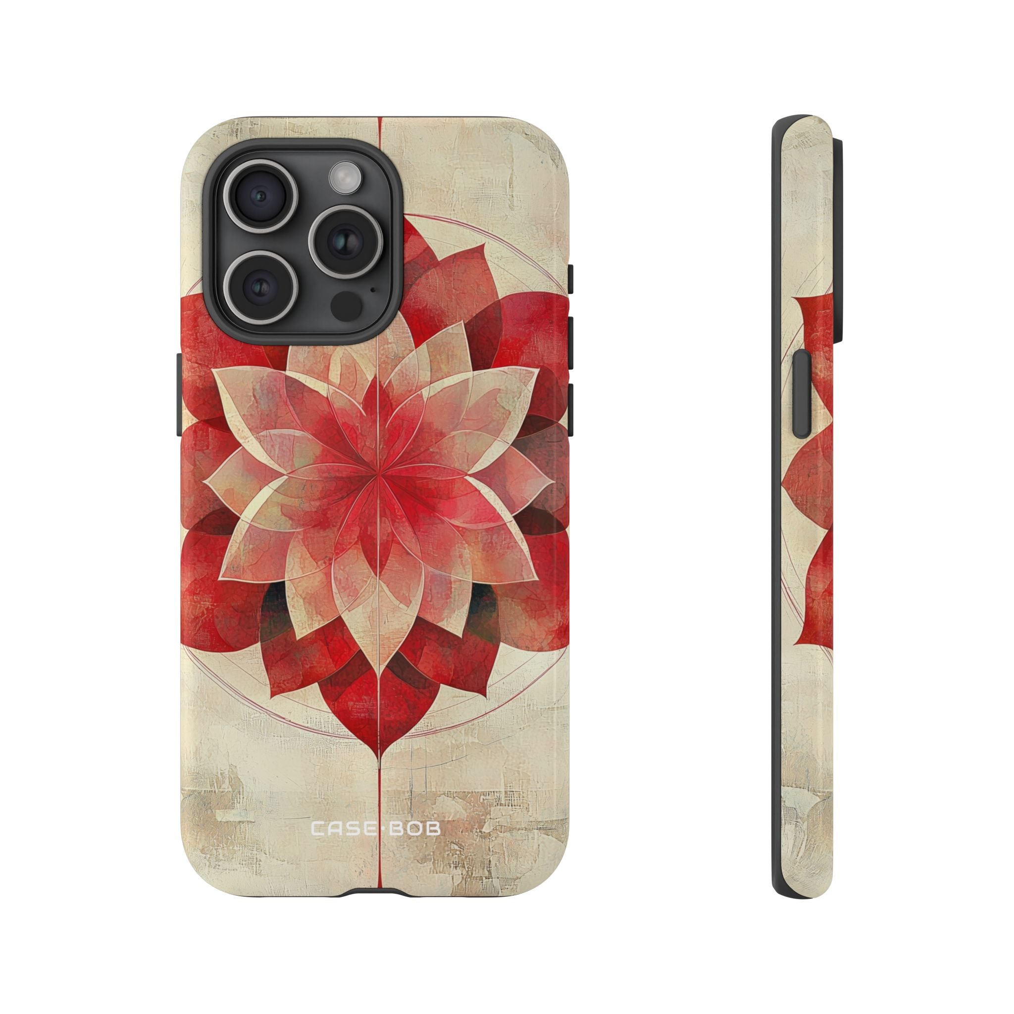 Crimson Bloom iPhone 15 Pro Max Case - Tough