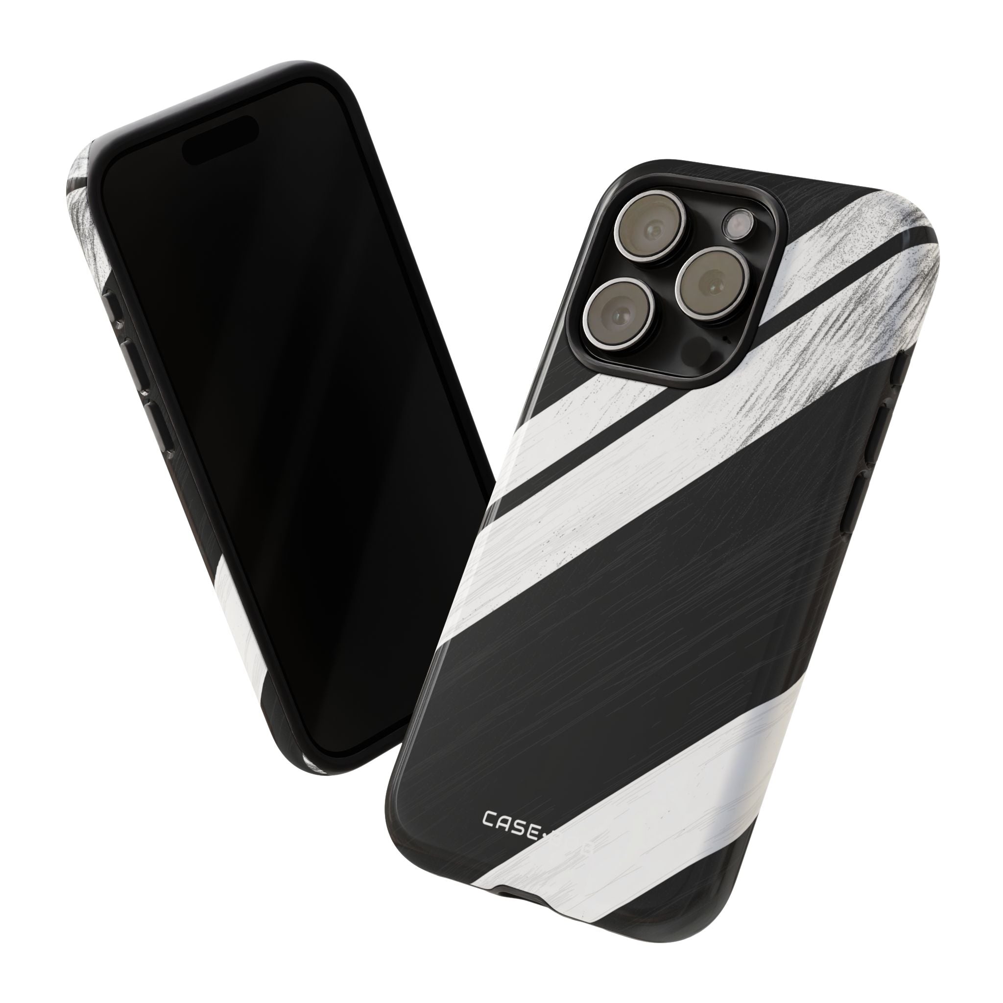 Distressed Stripe Motion iPhone 15 Pro Case - Tough