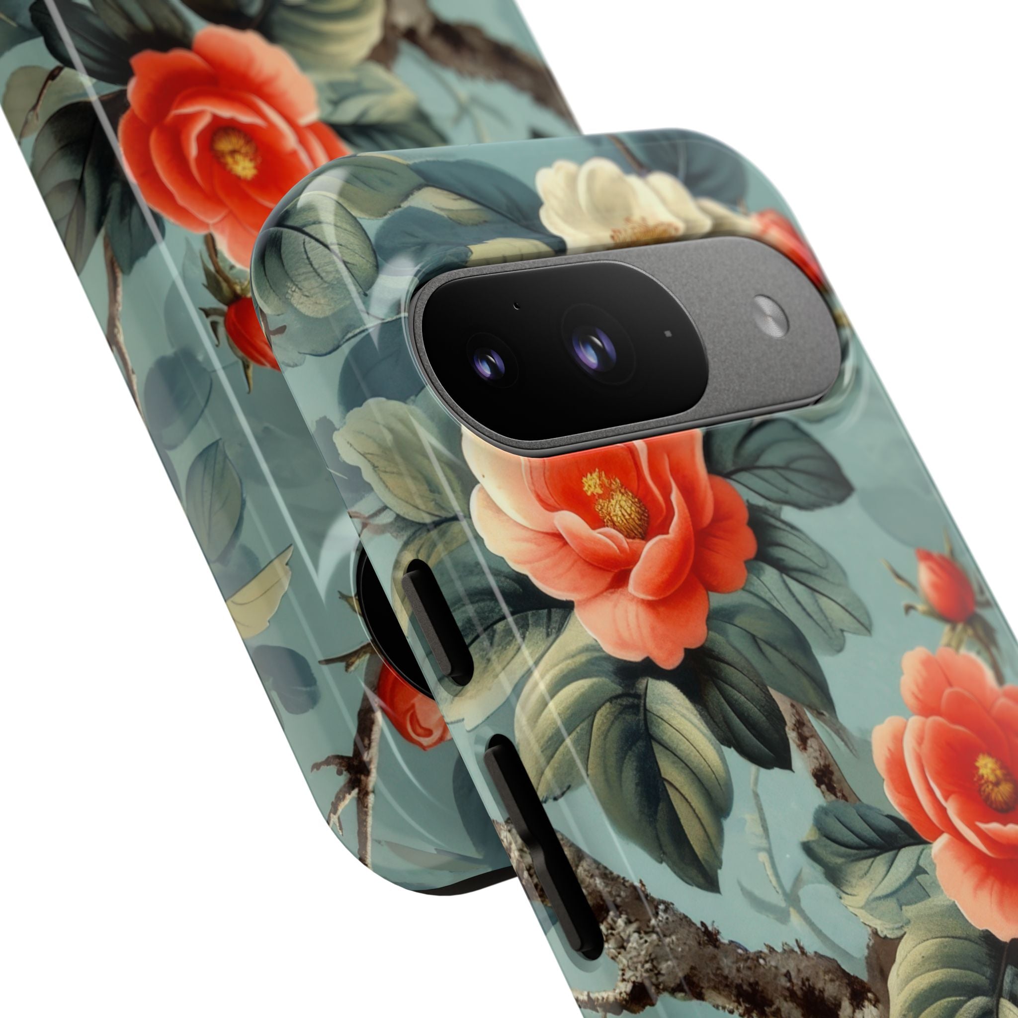 Coral Blossom Tapestry Google Pixel 9 - Tough
