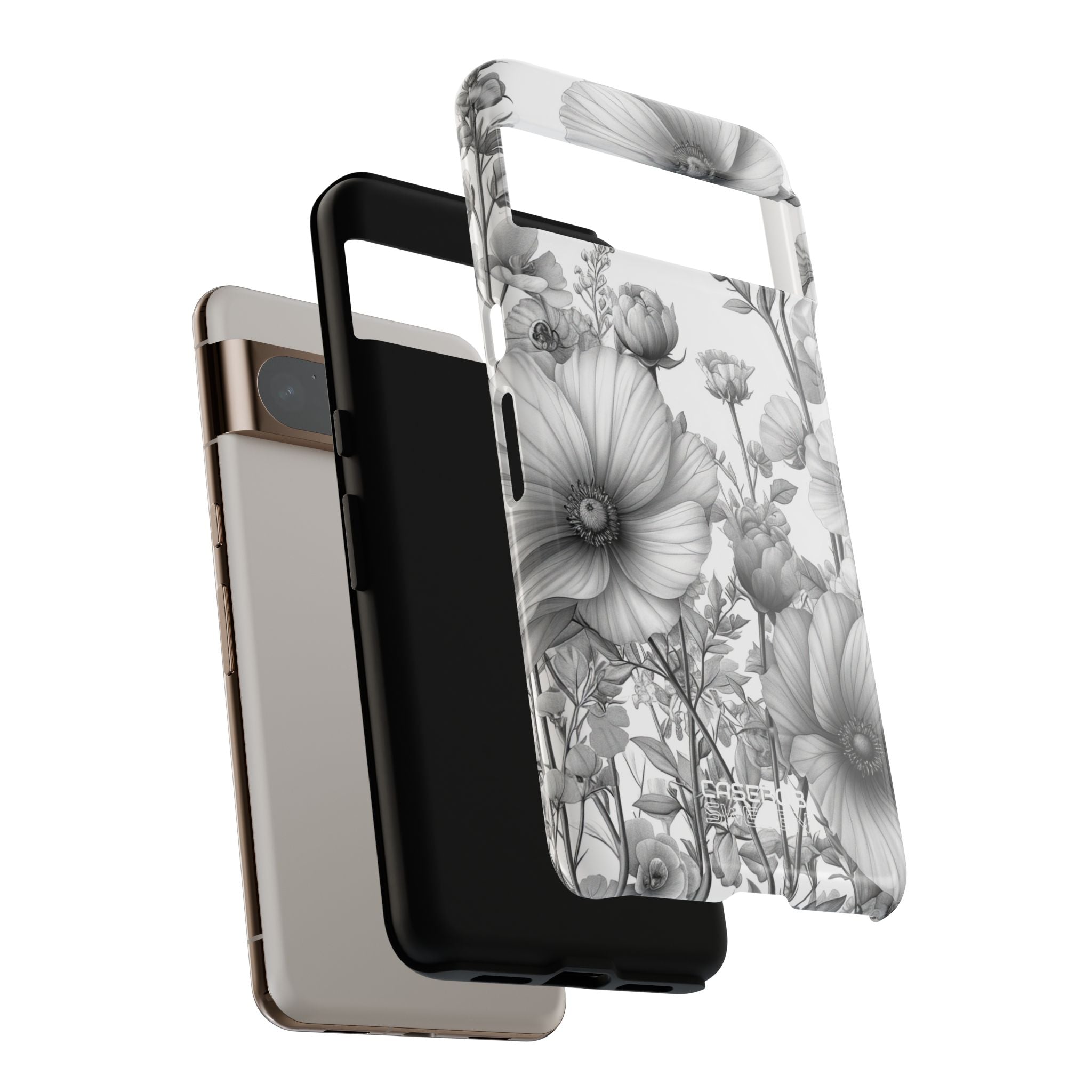Vintage Floral Etching Google Pixel 8 - Tough