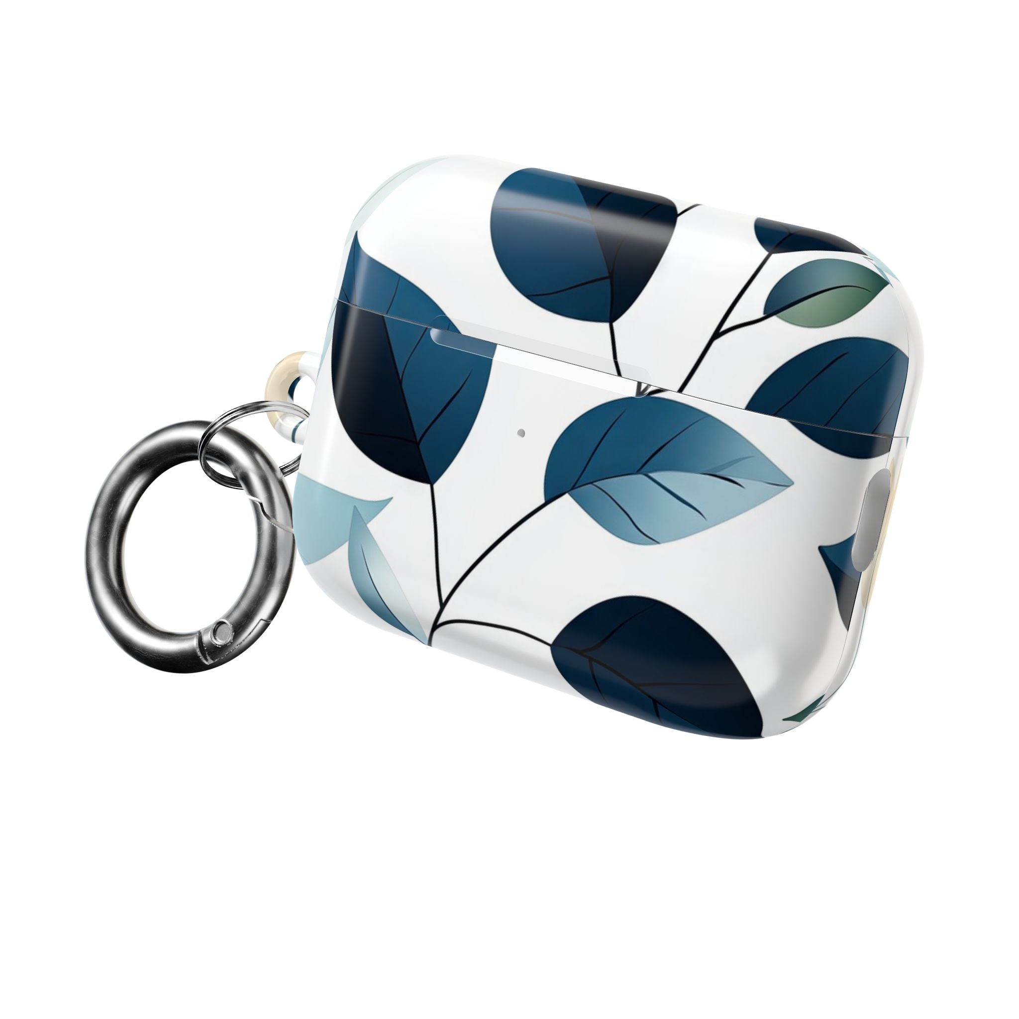 Navy Leaf Veins - AirPods Case
