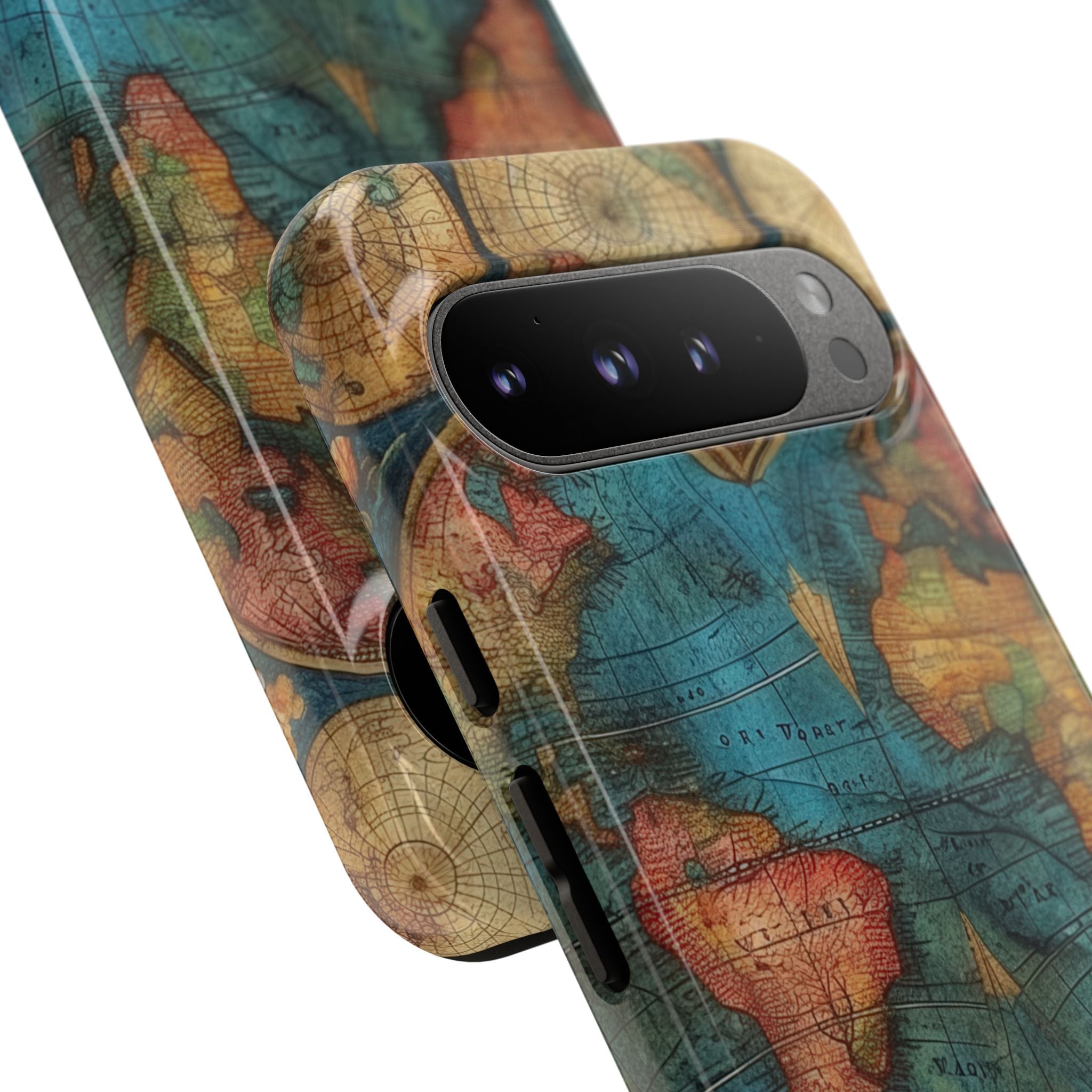 Mappa del mondo vintage Google Pixel 9 - Tough