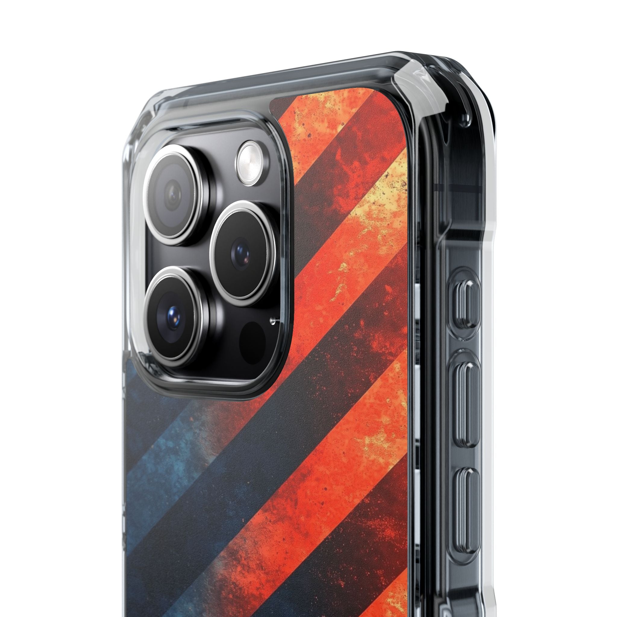 Diagonal Stripes Blaze iPhone 15 Pro Case - Impact