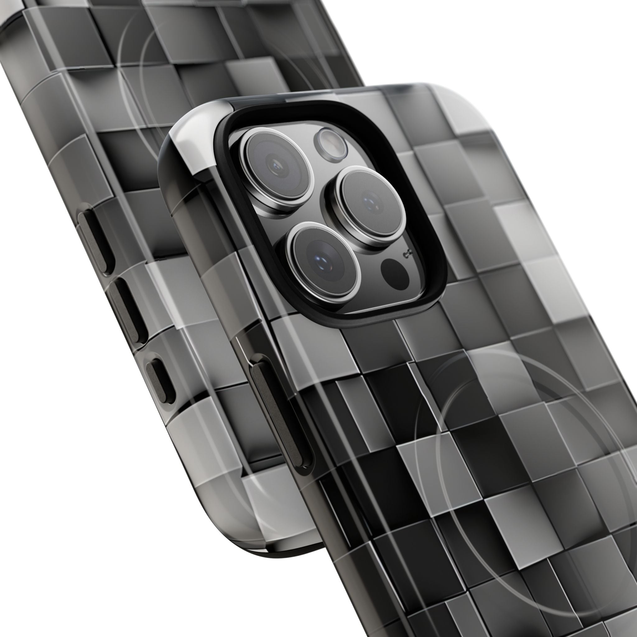 Monochrome Cube Depth iPhone 16 - Tough+