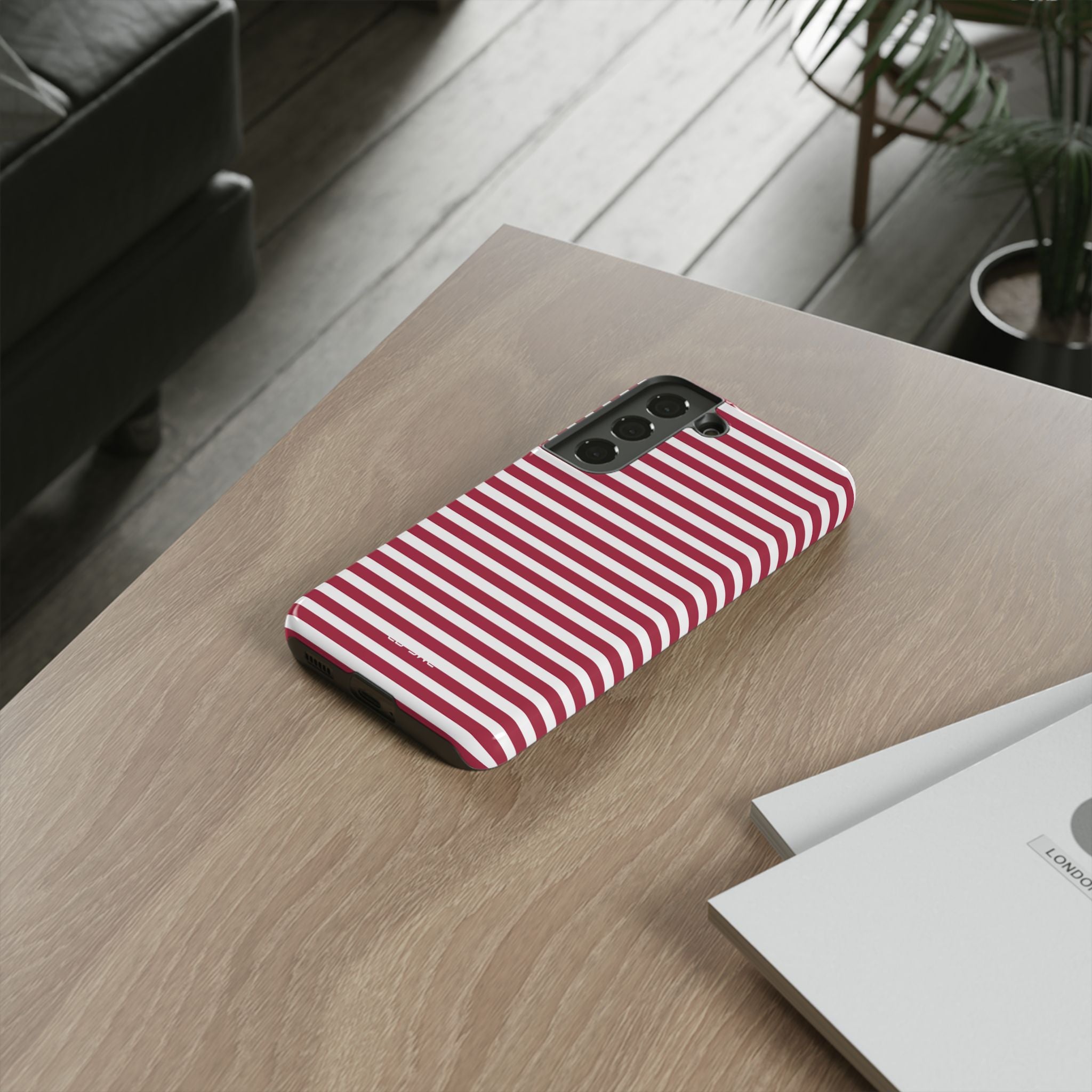Crimson Stripes Flow - Samsung Case
