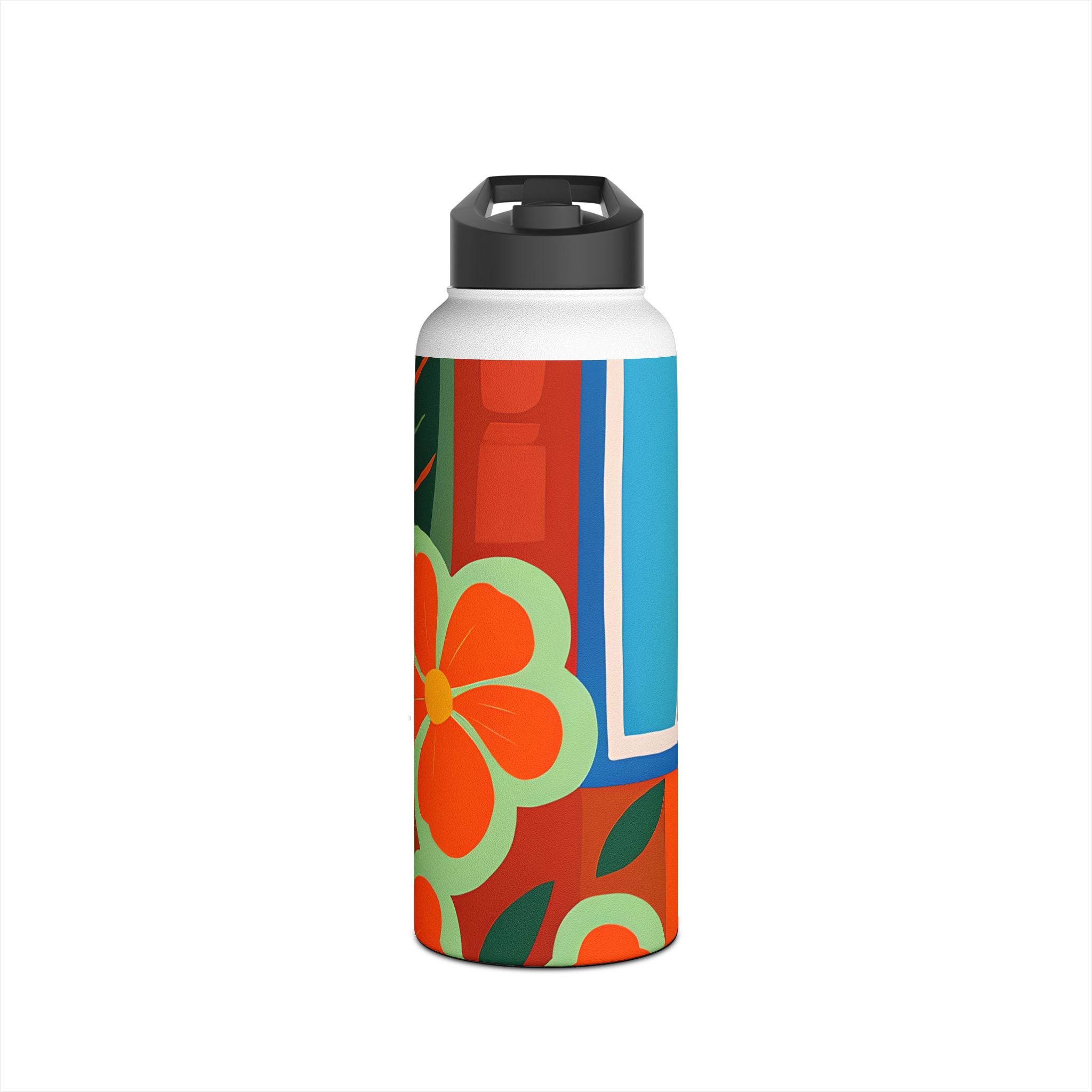 Orange Blossom Mosaic - Stainless Steel Water Bottle