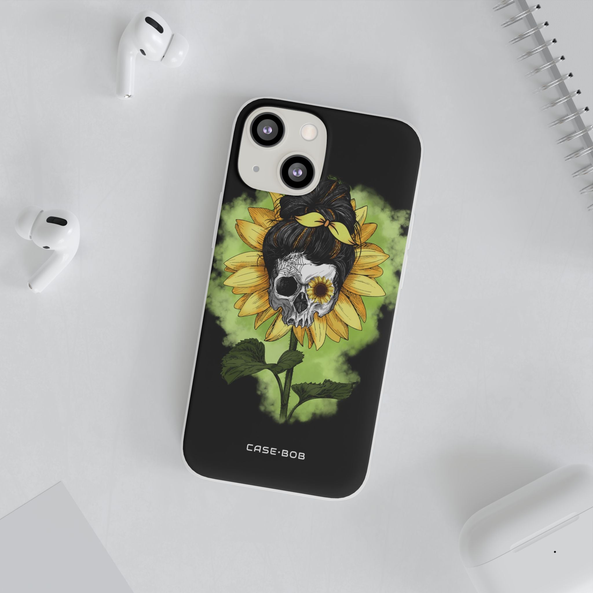 Sunflower Skull iPhone 13 mini Case - Soft