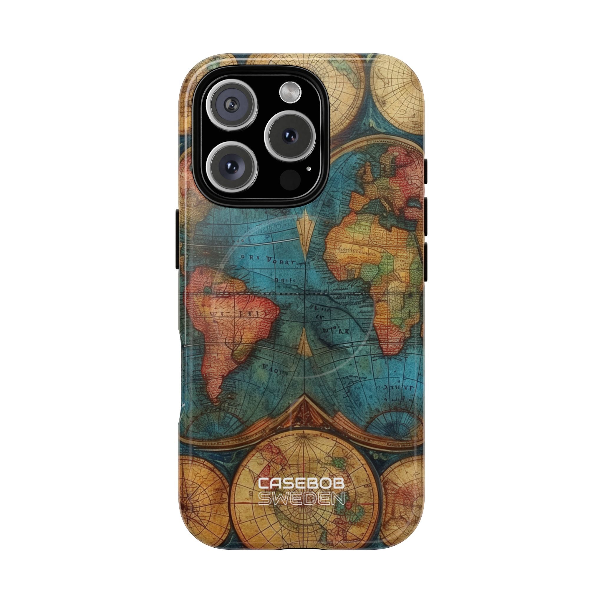 Vintage World Map iPhone 16 - Tough+