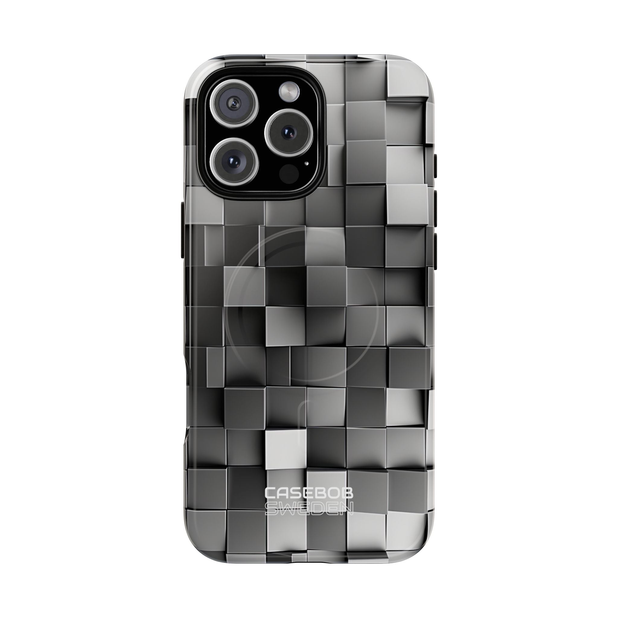Monochrome Cube Depth iPhone 16 - Tough+