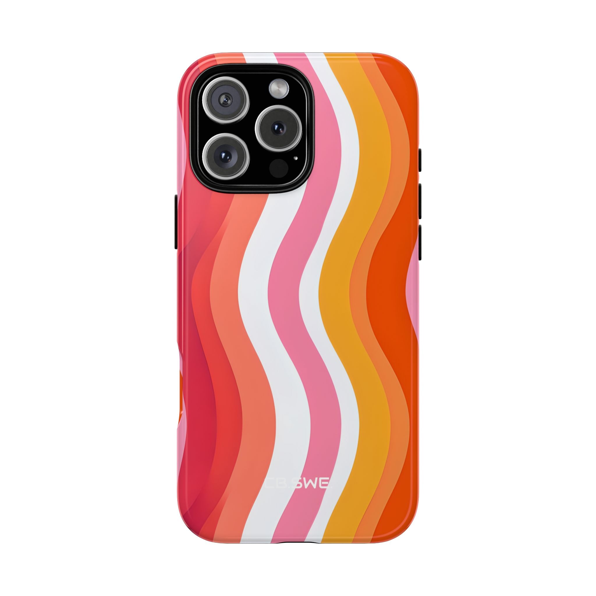 Vibrant Retro Vertical Wavy Stripes iPhone 16 - Tough
