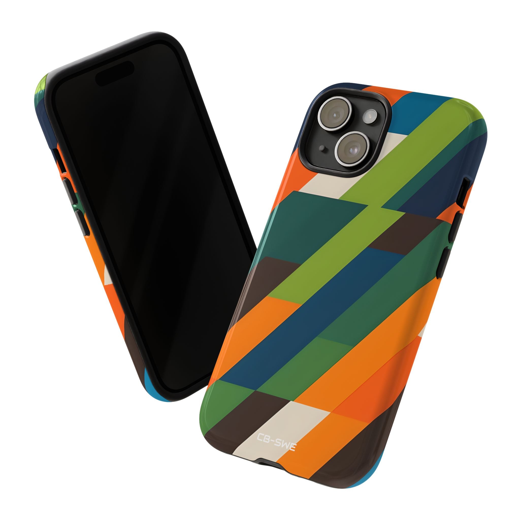 Geometric Color Intersection - iPhone Case