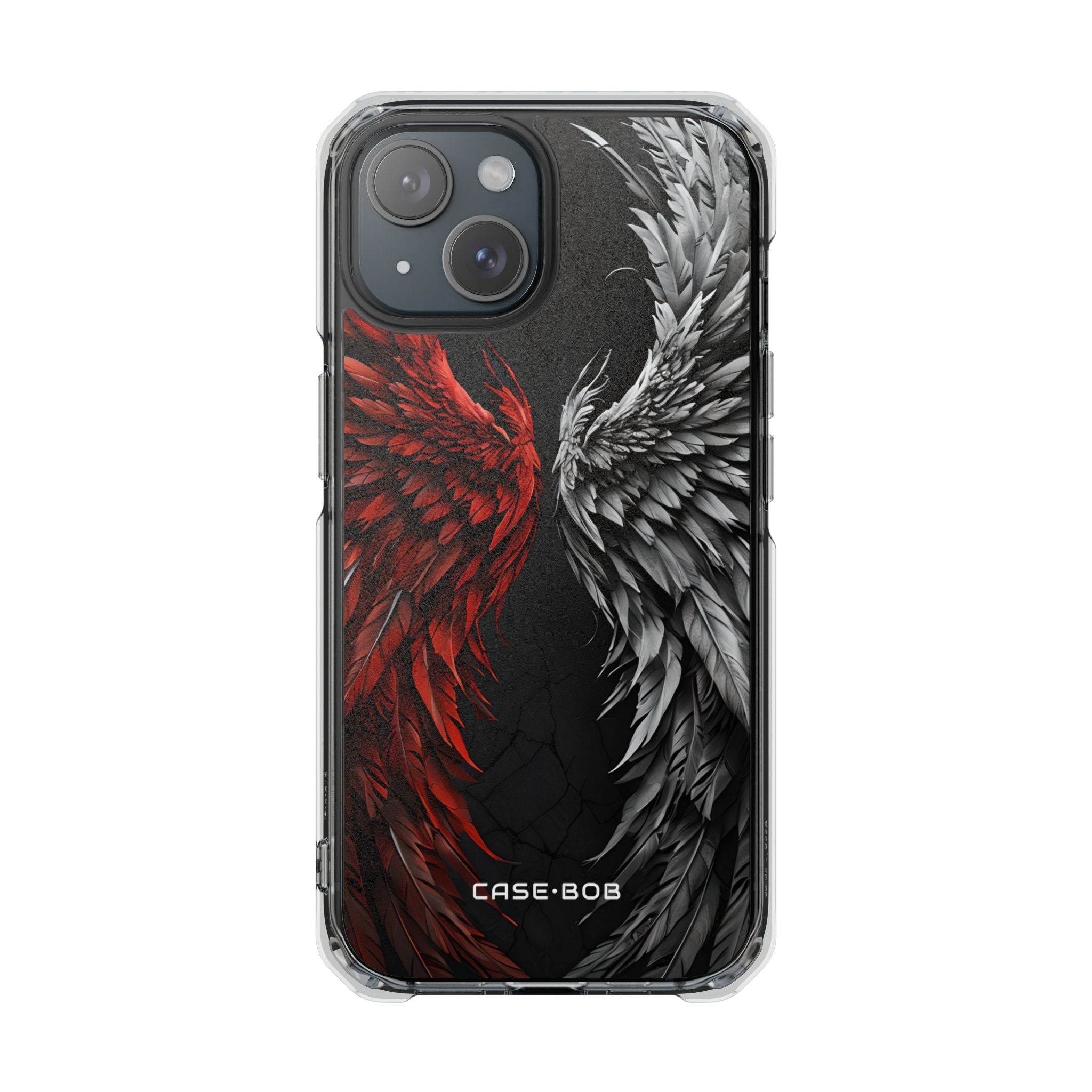 Crimson Silver Wings iPhone 15 Case - Impact