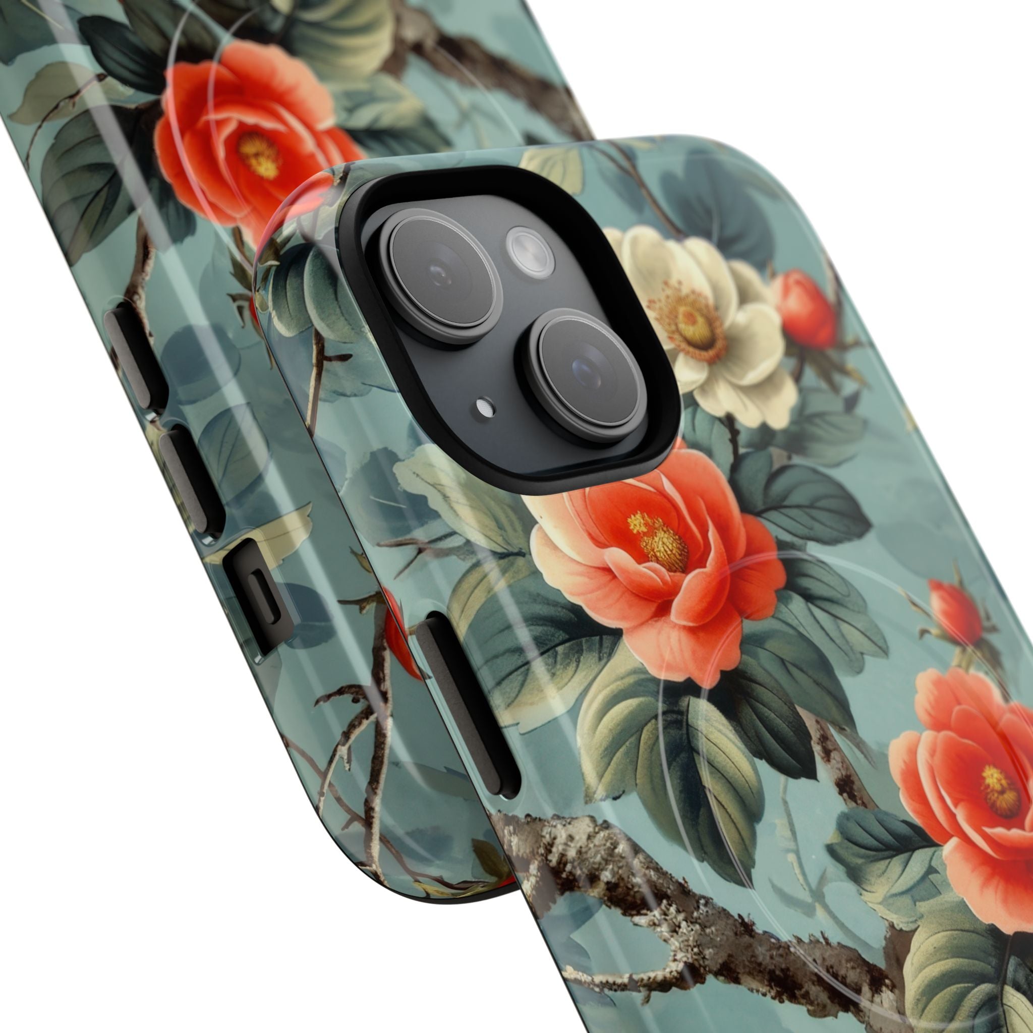 Coral Bloom iPhone 15 Case - Tough+