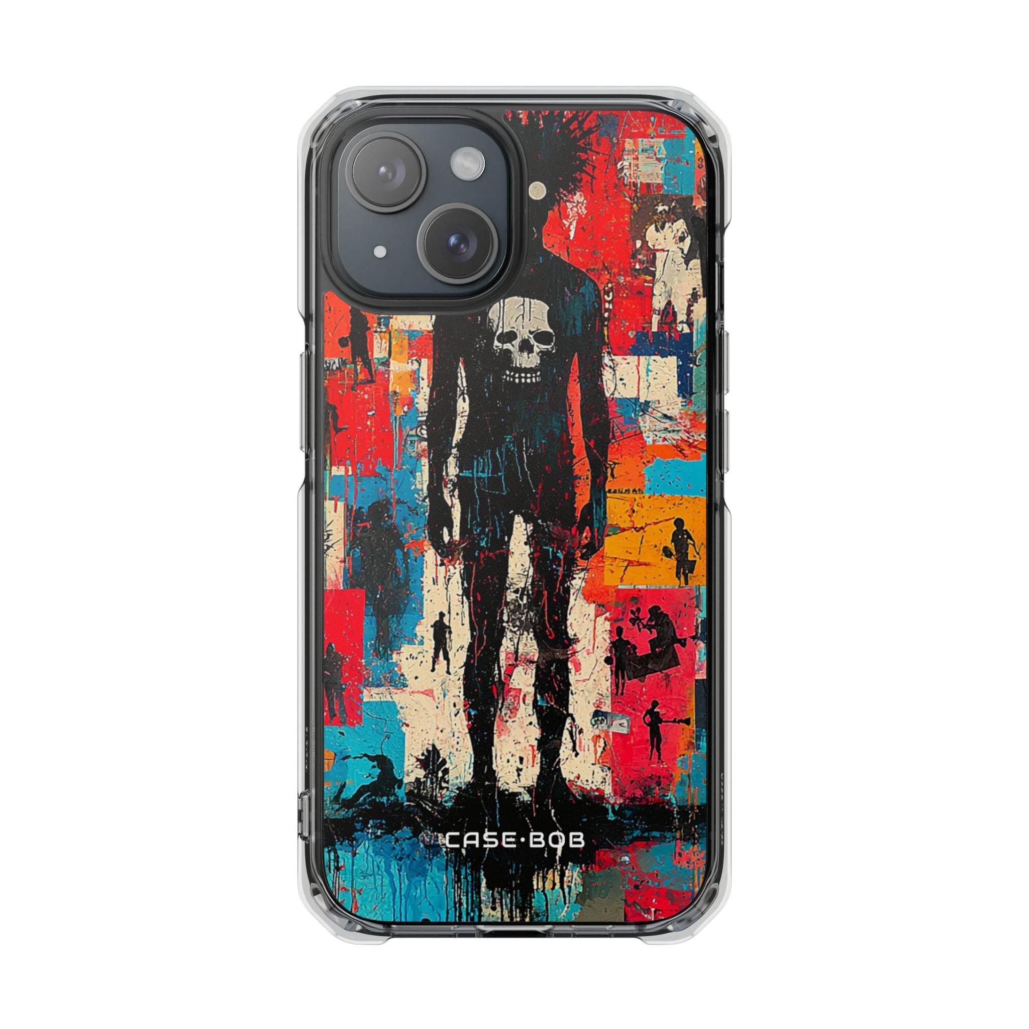 Spiky Skull Silhouette iPhone 15 Case - Impact