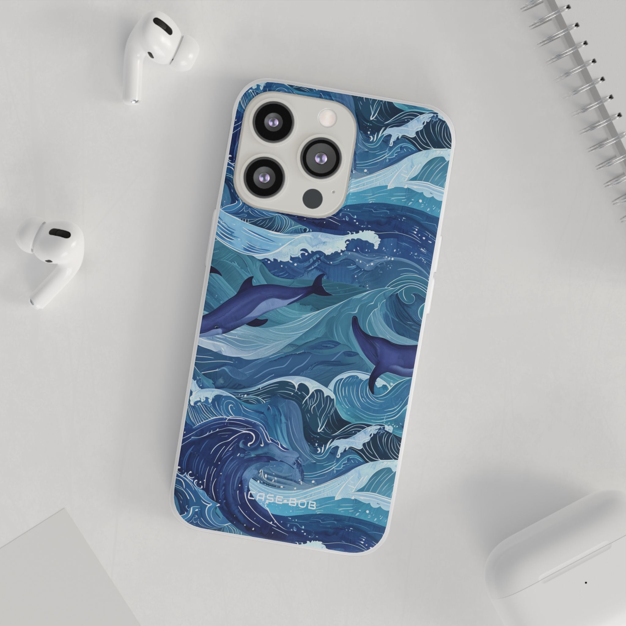 Dolphin Waves iPhone 13 Pro - Soft