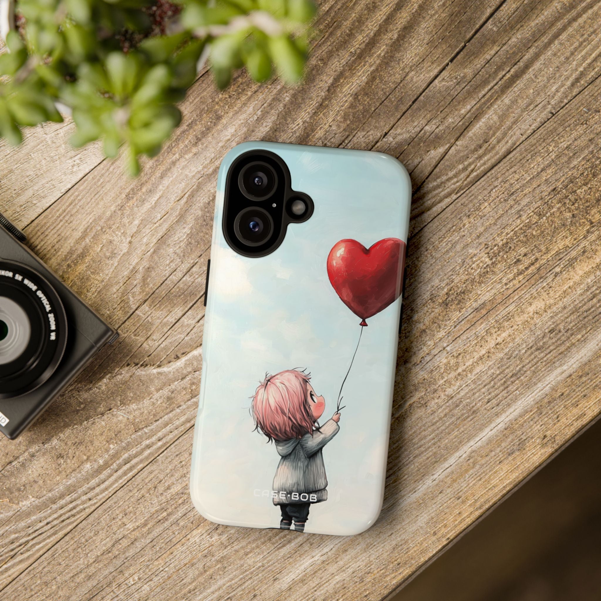 Heart Balloon Glow iPhone 16 Pro Case - Tough