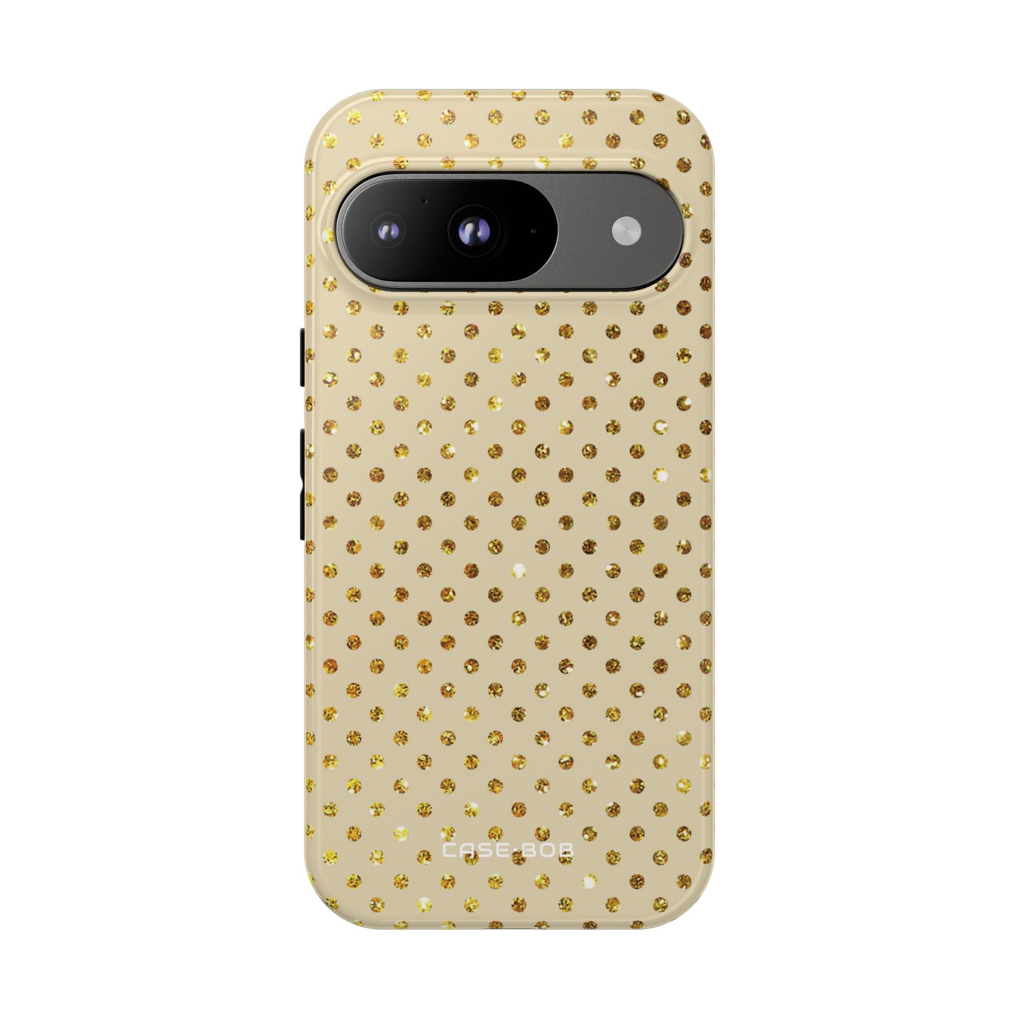 Gold Sparkle Grid Google Pixel 9 Case - Tough