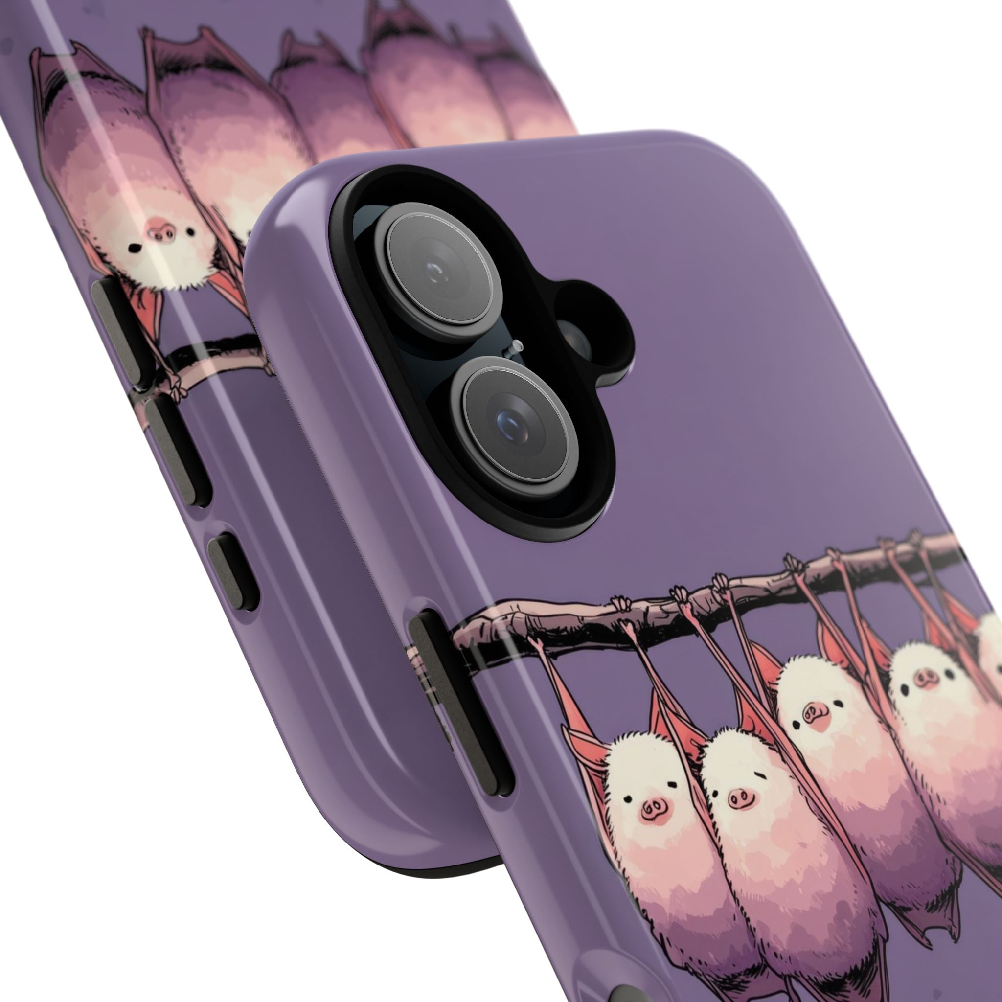 Bats Hang Playfully - iPhone Case